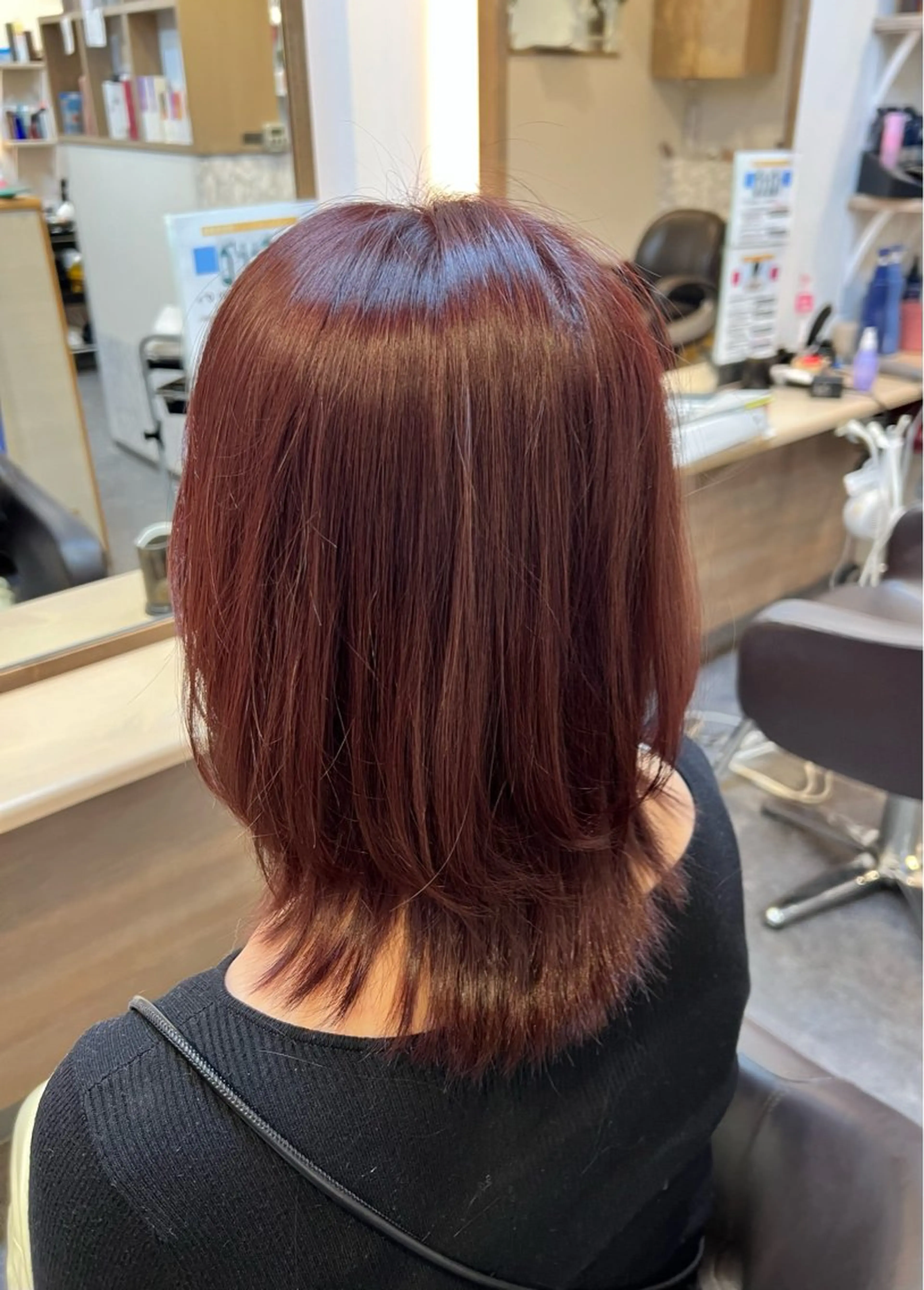 セミロング カラー ブリーチ ブラウンカラー 透明感カラー ブリーチなしカラー カット ヘアカラー トリートメント ANSA hair 長岡天神店所属・再現性×似合わせ Hiroのヘアスタイル