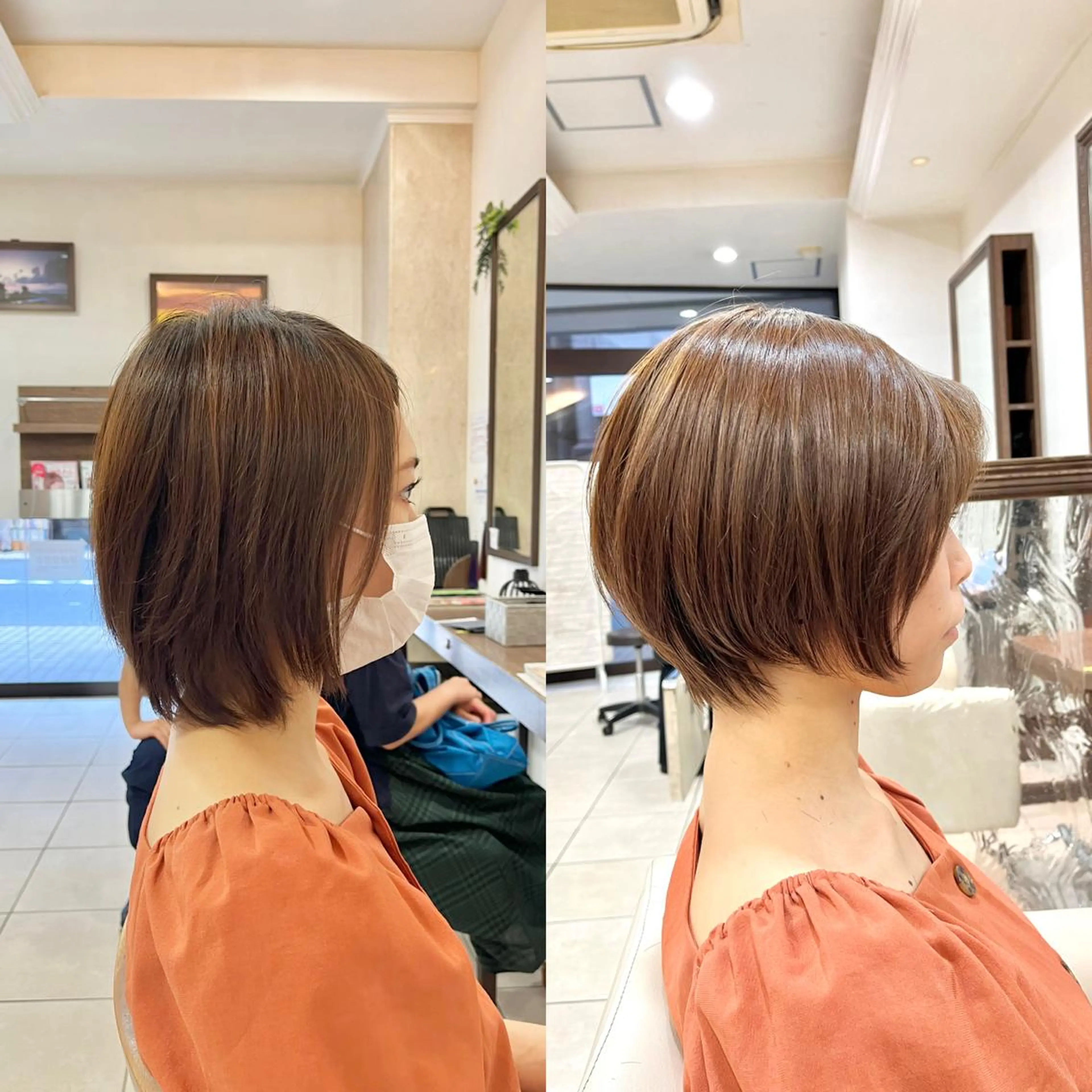 ショート ショートボブ ハンサムショート ボブ くびれヘア ハイライト カット ヘアカラー トリートメント 《大人気髪質改善》 プログレス国分寺店のヘアスタイル