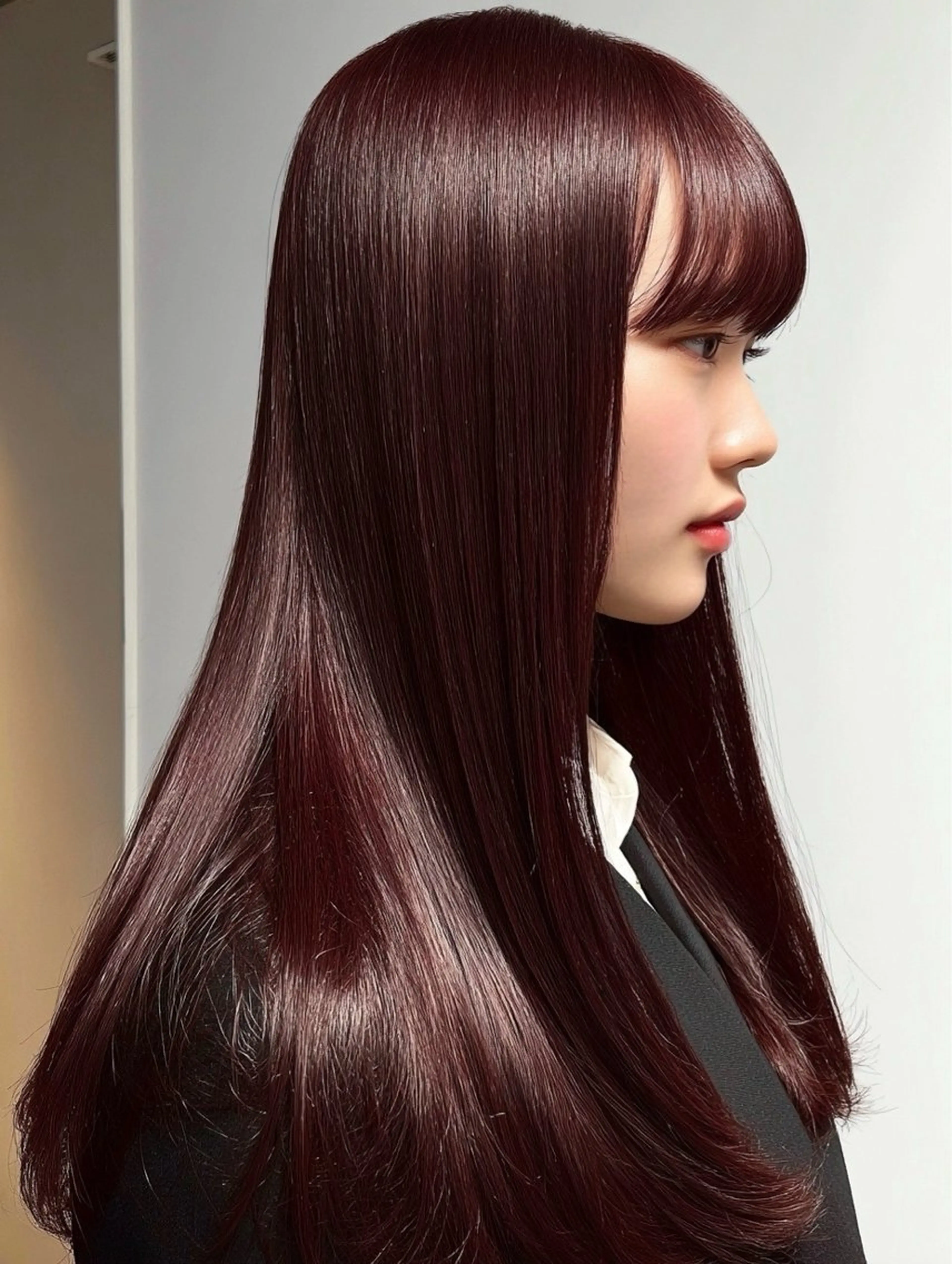 ロング ハイレイヤー 髪質改善 韓国風ヘア レイヤーカット 縮毛矯正 カット 縮毛矯正 トリートメント ✨毛髪診断で絶対綺麗 ✨美髪艶髪専門✨高浪のヘアスタイル