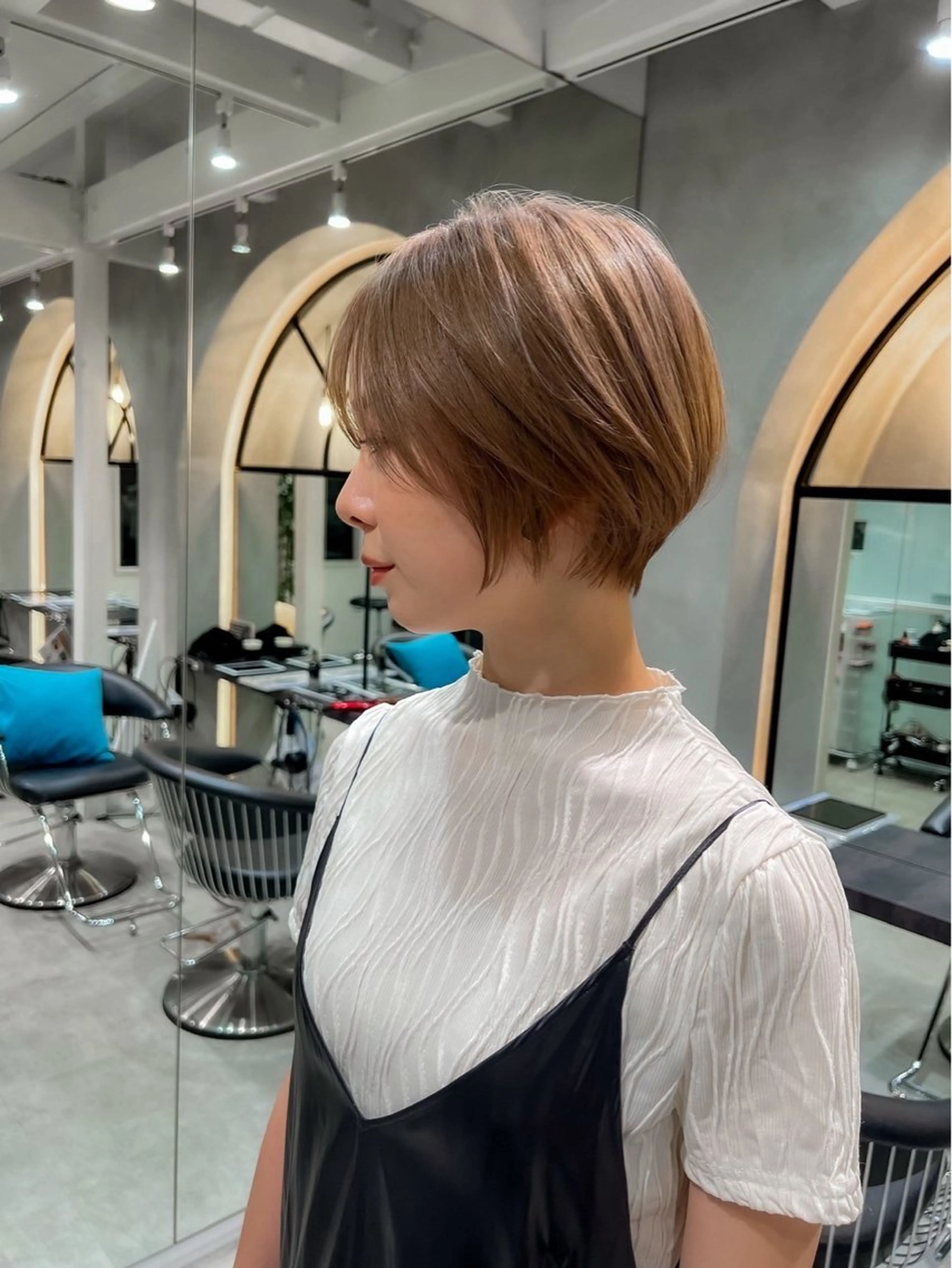 ショート ショートヘア 小顔カット カット ヘアカラー トリートメント ヘッドスパ taiga ショート /レイヤー/矯正🌈のヘアスタイル