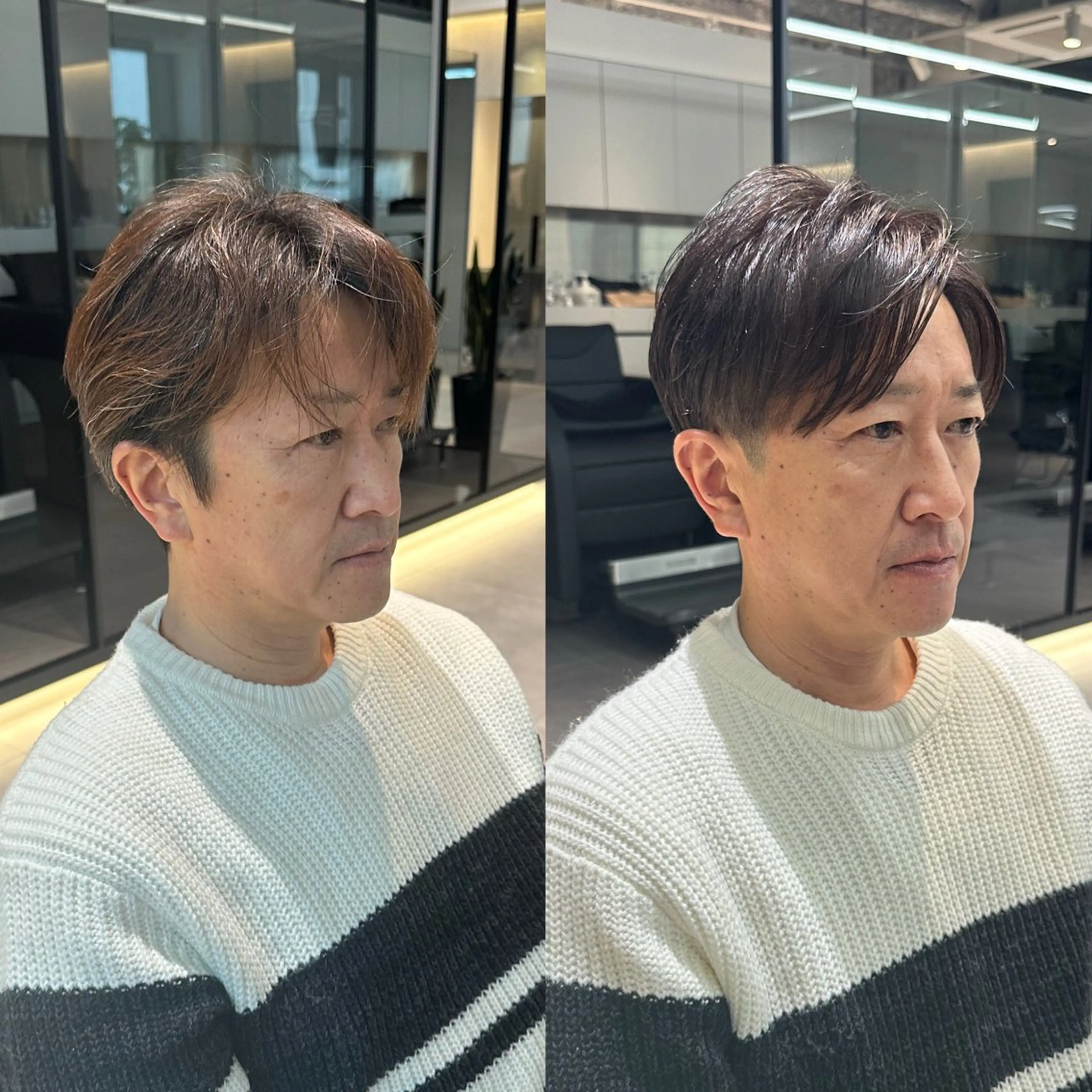 メンズ 縮毛矯正 美容室のヘアスタイル