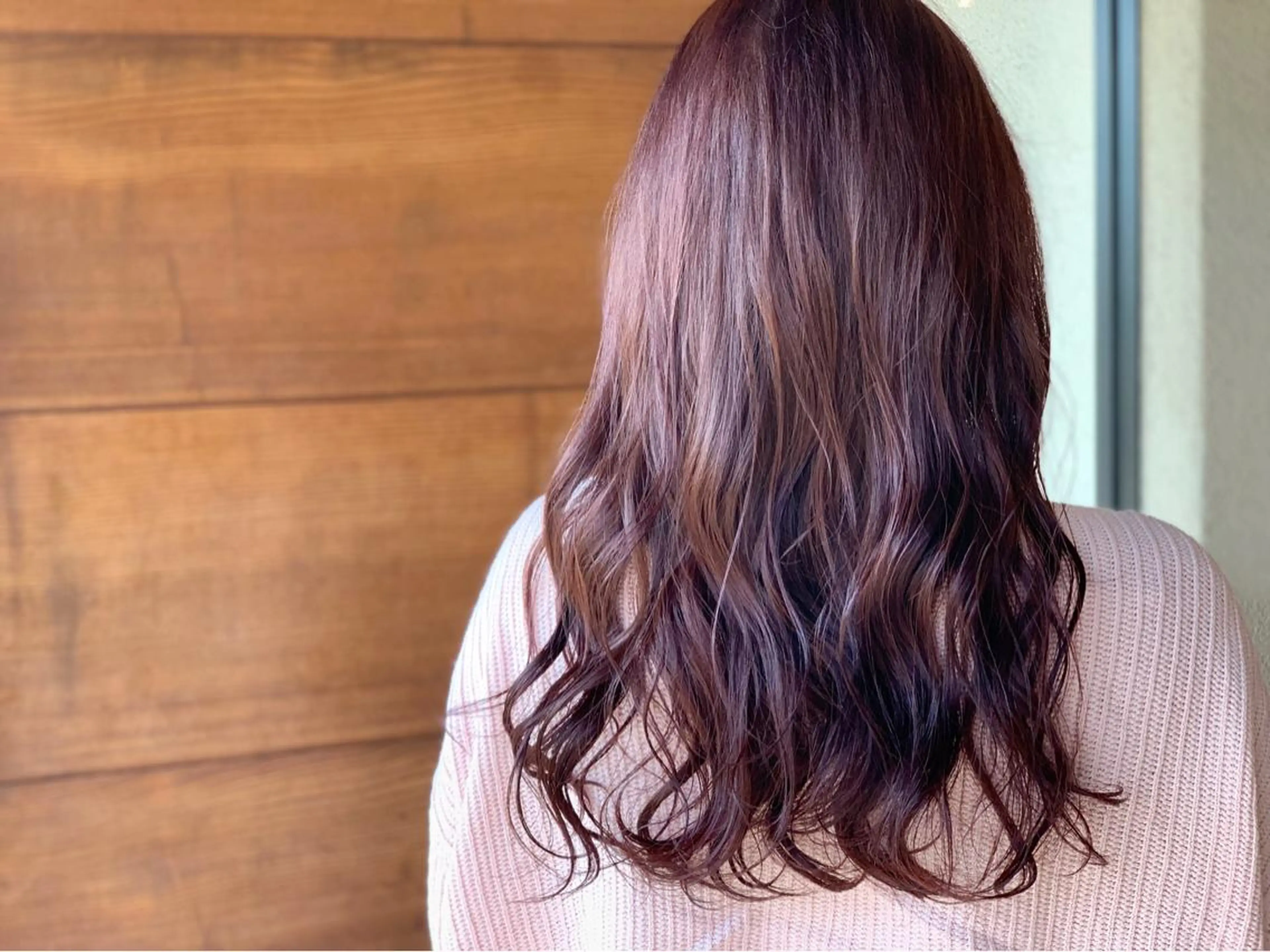 セミロング カラー ブラウンカラー ピンクカラー ピンクブラウン ヘアカラー トリートメント IORI #韓国ヘア#髪質改善のヘアスタイル