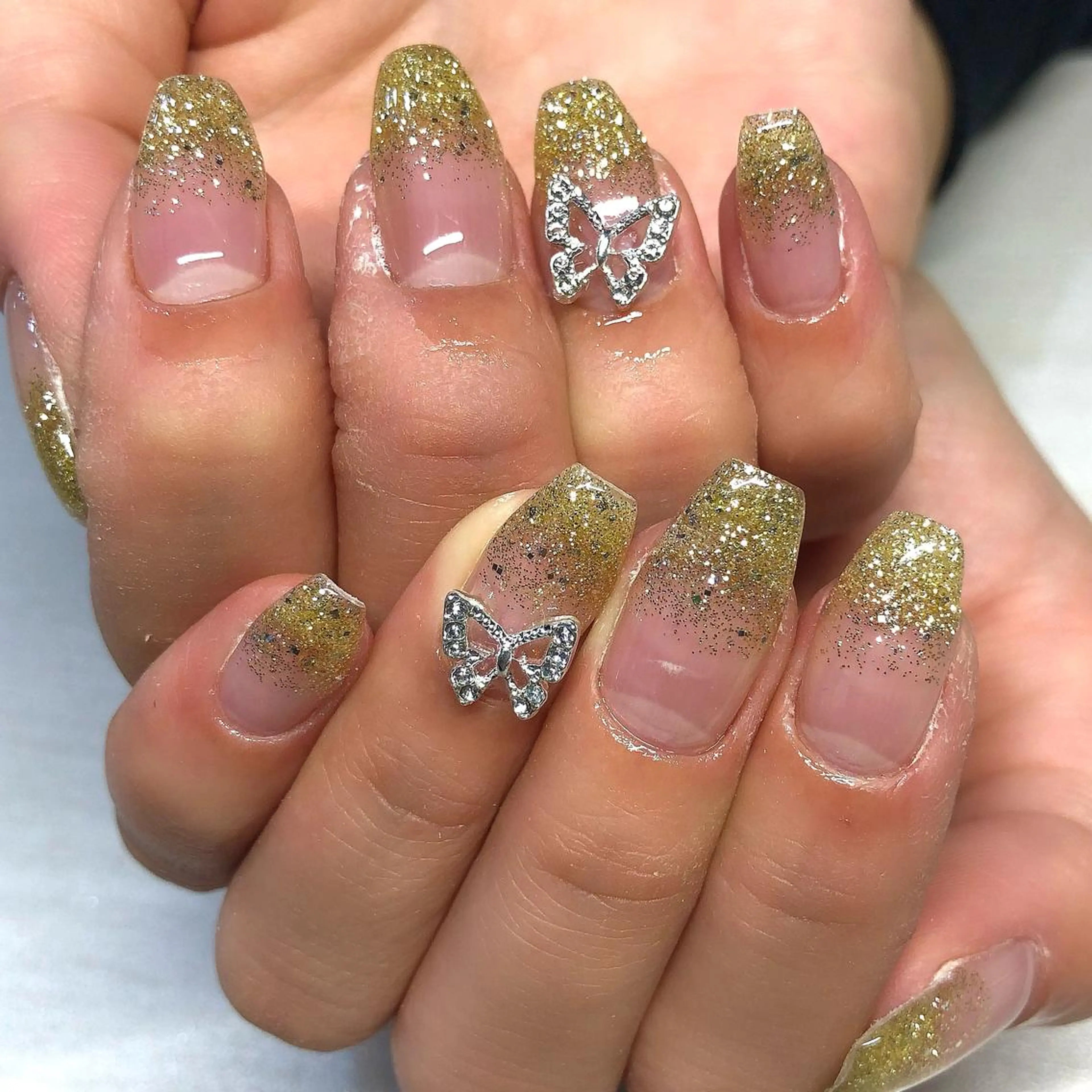 ネイル ラメ(グリッター) ラメグラデーション 持ち込み 【Yappy🌈】 💖P-tanaのネイルデザイン