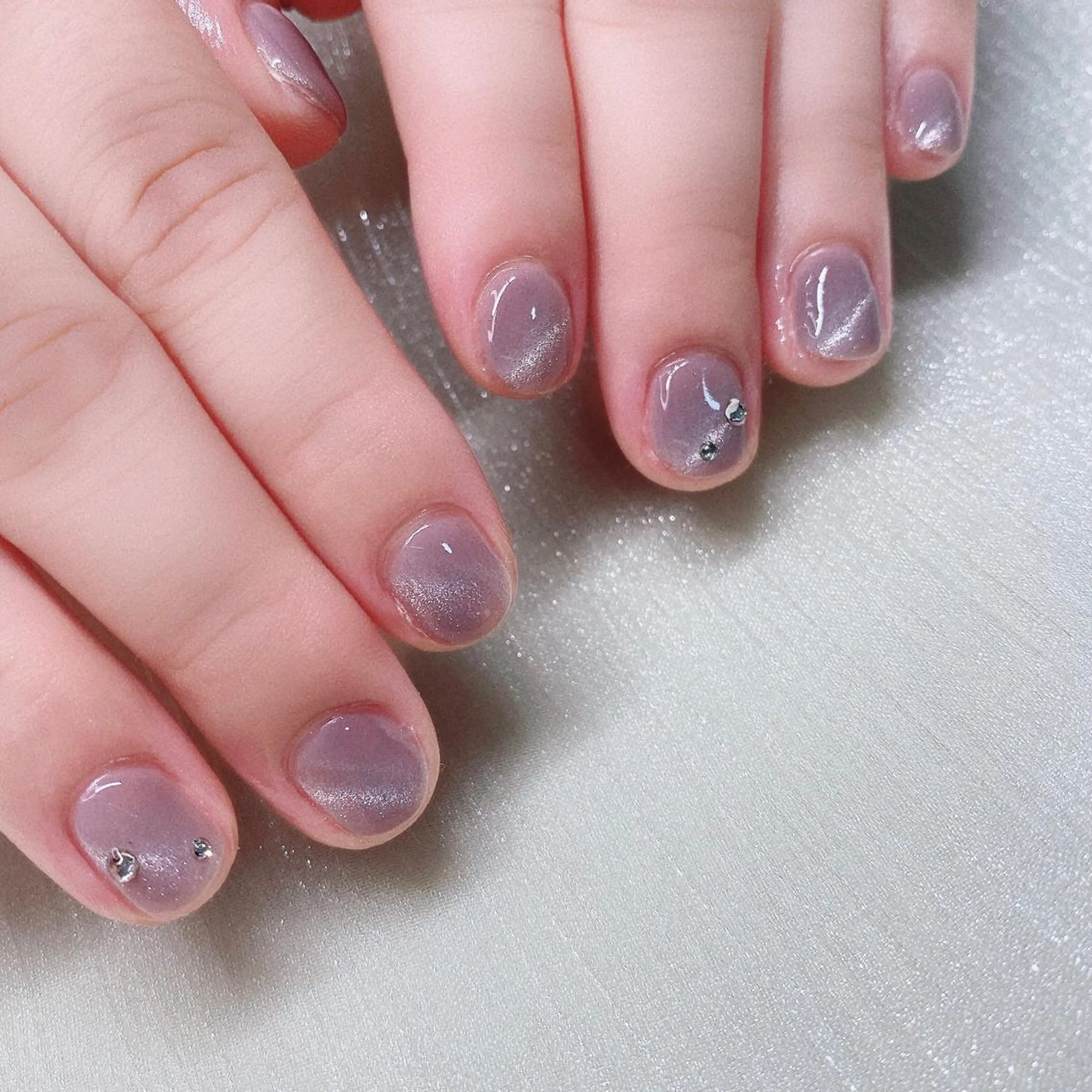 ネイル 長さ出し ストーンネイル ハンドネイル Nailist SUZU所属・Nailist suzuのネイルデザイン