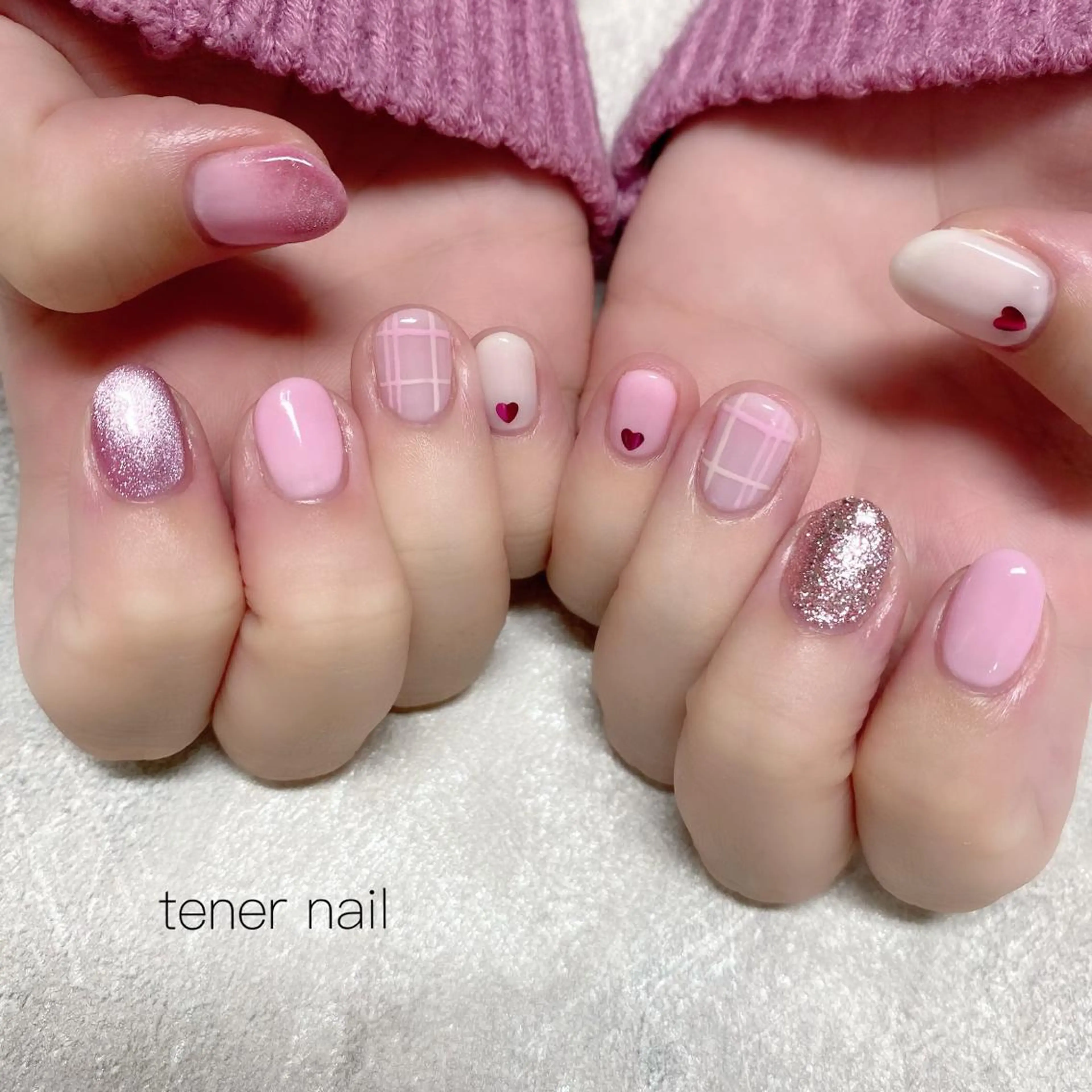 ネイル ピンク tener  nail  テネルネイル所属・テネルネイル tener nailのネイルデザイン