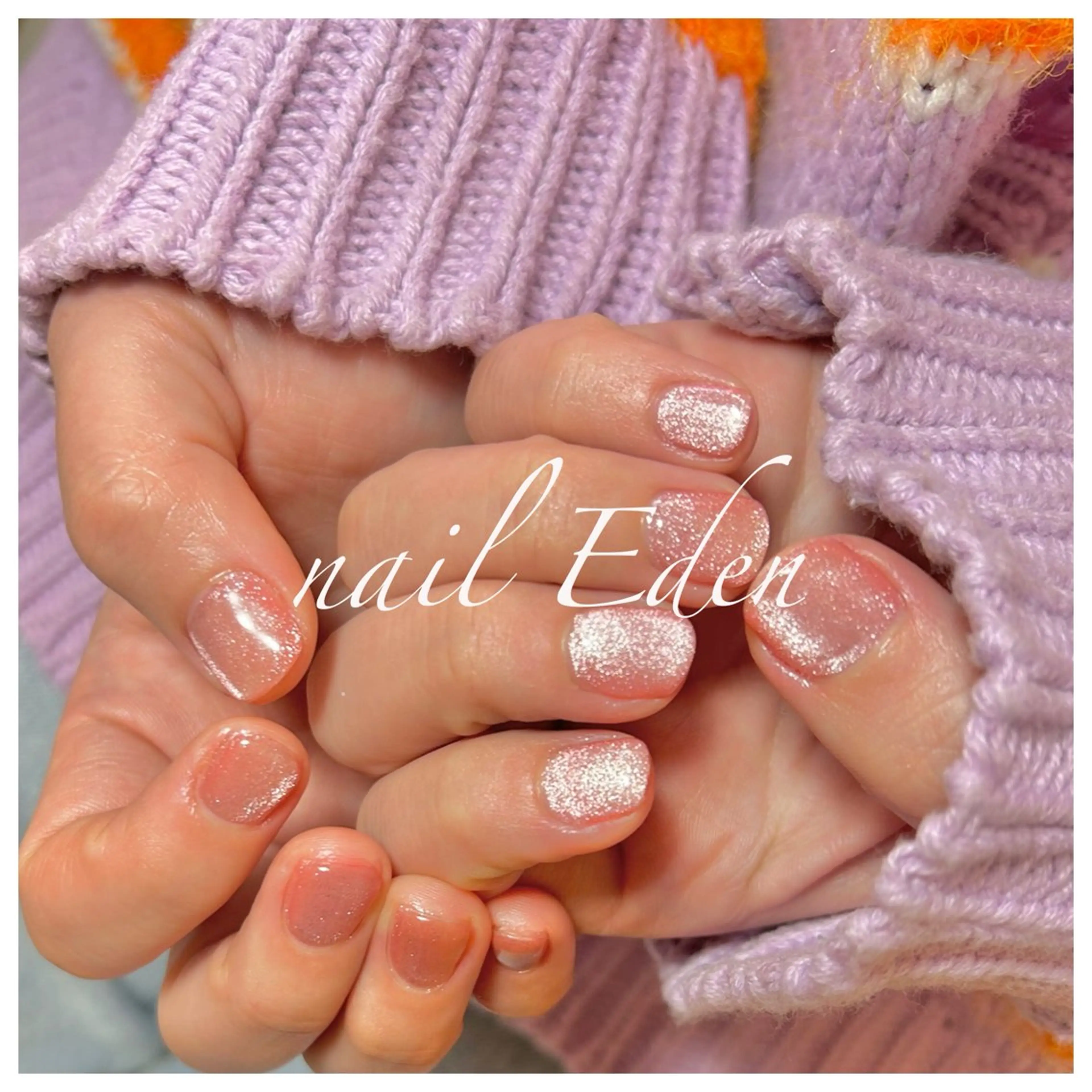 ネイル マグネットネイル ピンク Eden　private nail saron所属・Eden ♾️のネイルデザイン