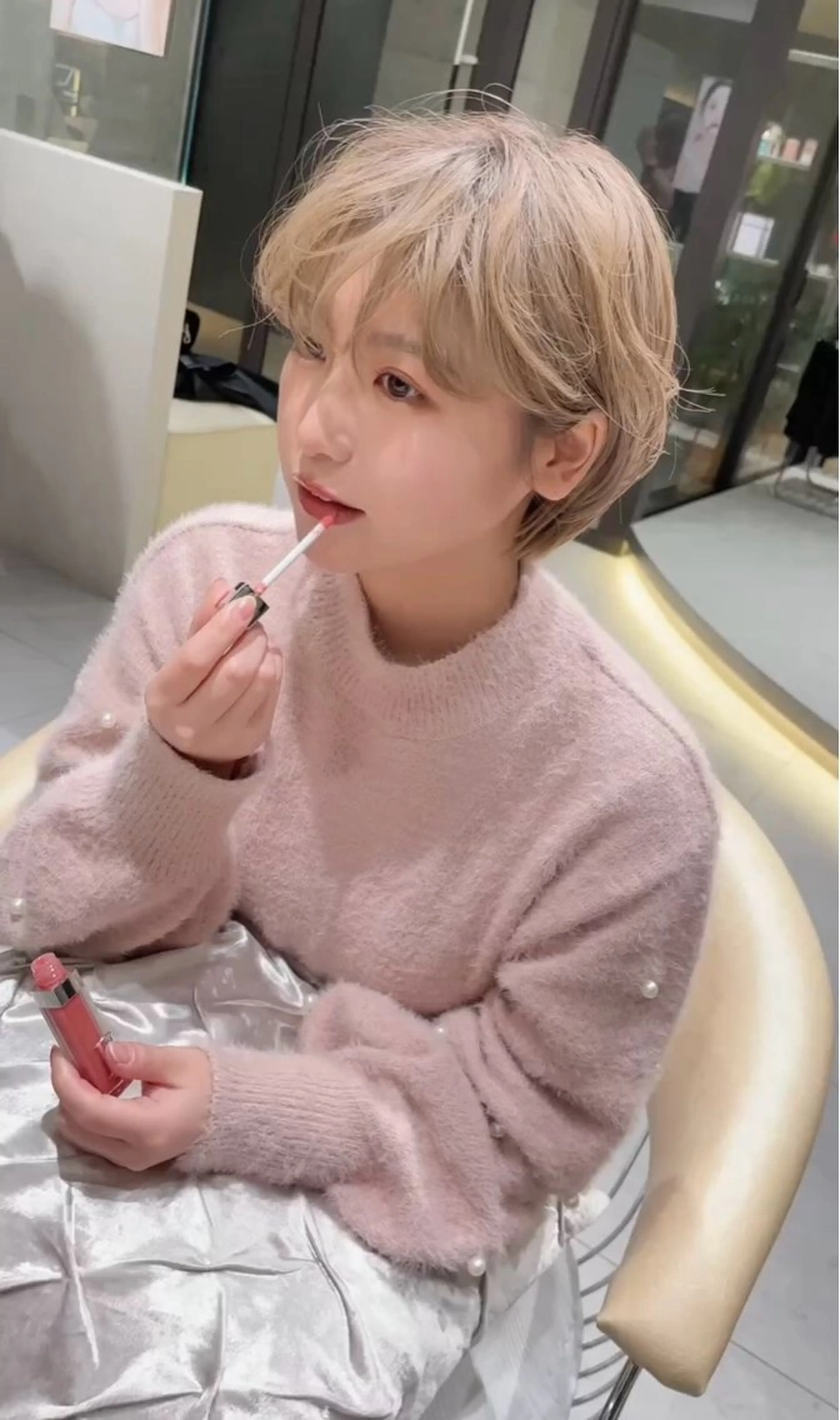 ショート パーマ 🎀大川 錬🎀 ブリーチなしWカラーのヘアスタイル