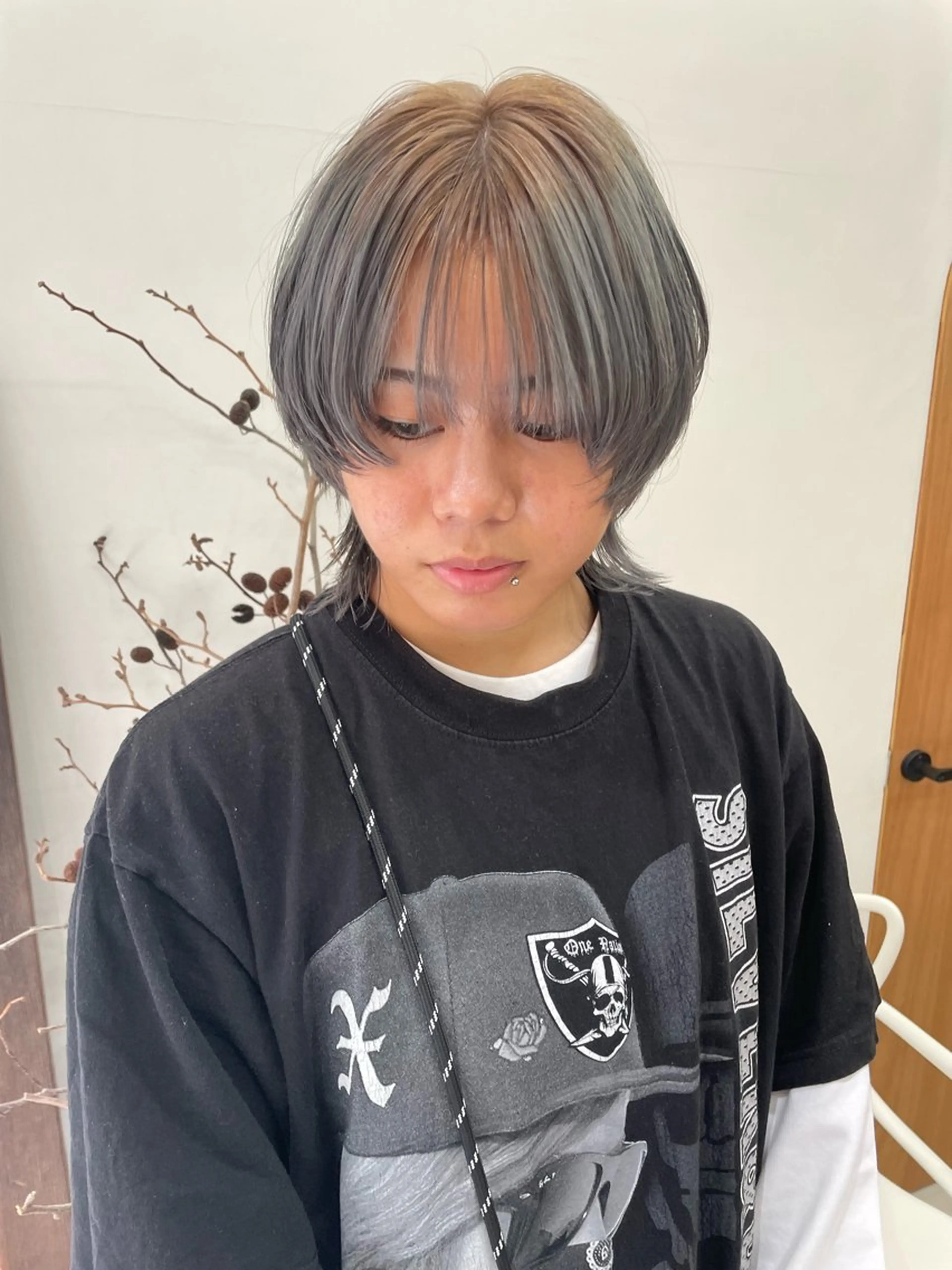 ミディアム カラー パーマ ヘアアレンジ メンズ ベージュカラー tatsumi/ボブ ウルフ/レイヤーのヘアスタイル