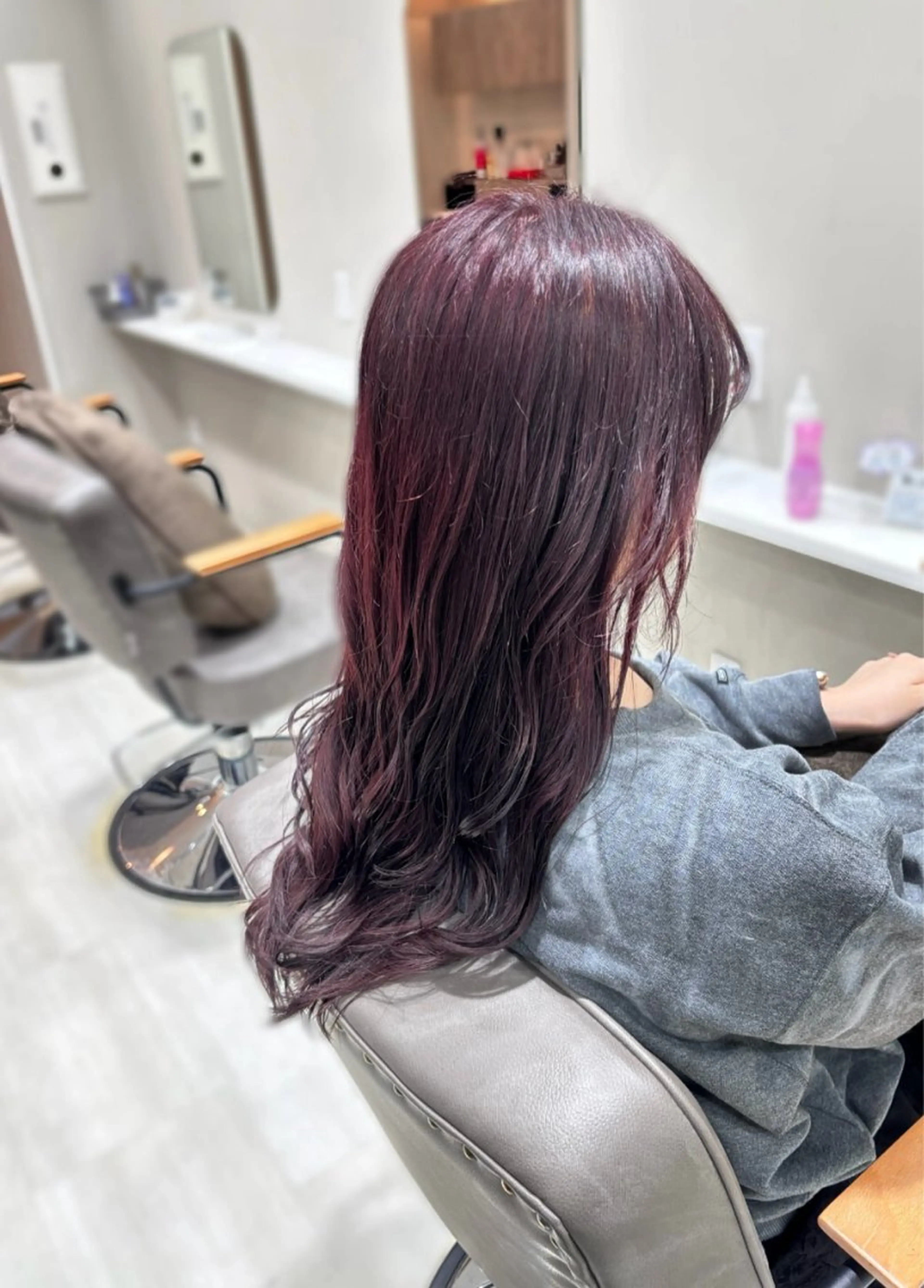 セミロング ピンクラベンダー ヘアカラー 🌿髪質改善/レイヤ ー🌿ひかるんのヘアスタイル