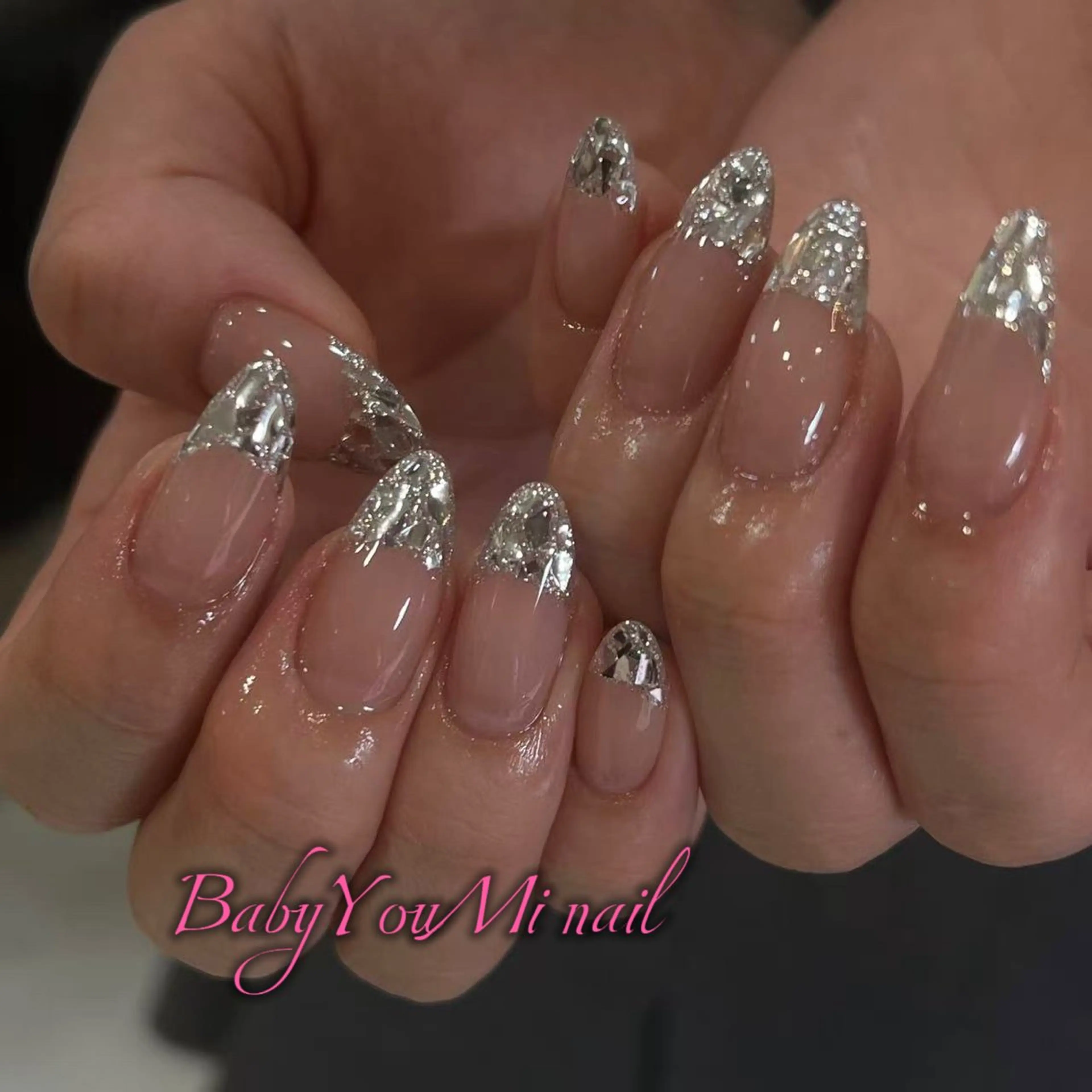 ネイル オーロラネイル フラワーネイル フットネイル フレンチネイル ジェルネイル ハンドネイル BabyYouMi ねねのネイルデザイン