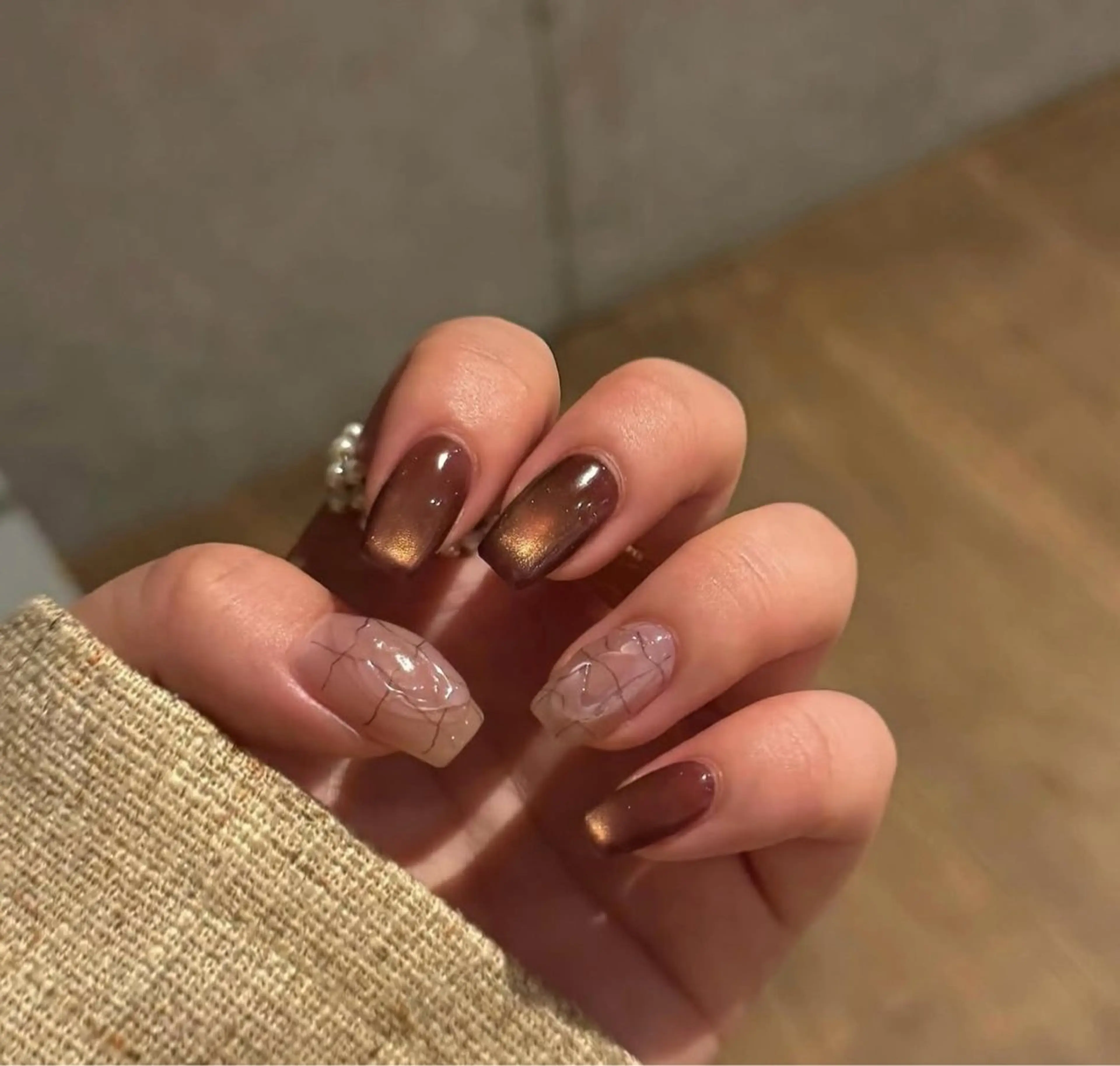 ネイル 韓国ネイル 持ち込み ニュアンスネイル ネイルチップ ハンドネイル TABI ANA.CHUOのネイルデザイン