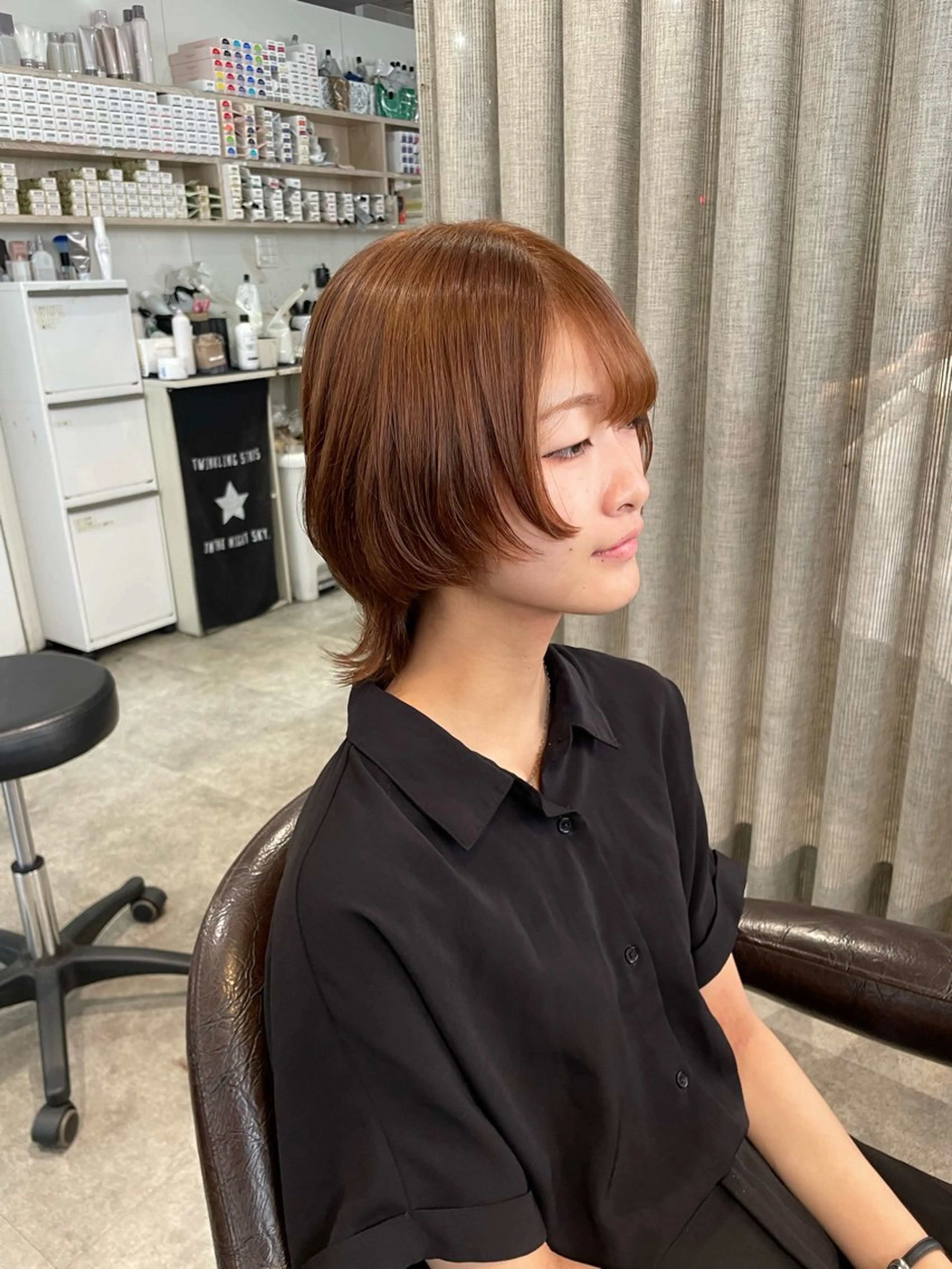 ミディアム カラー ベージュカラー ウルフカット 髪質改善/Bloss om🌷高橋沙衣のヘアスタイル