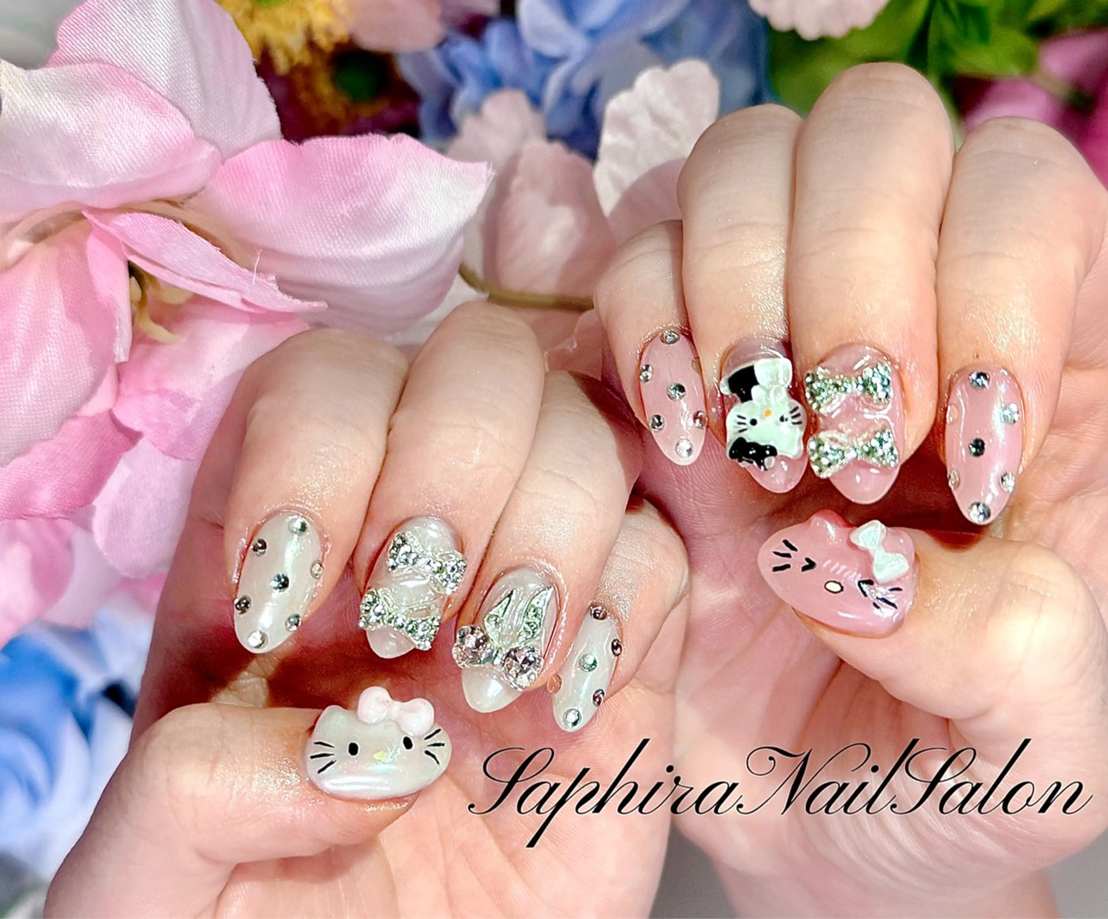 カラー ハンドネイル Saphiraネイル サロン錦糸町のネイルデザイン