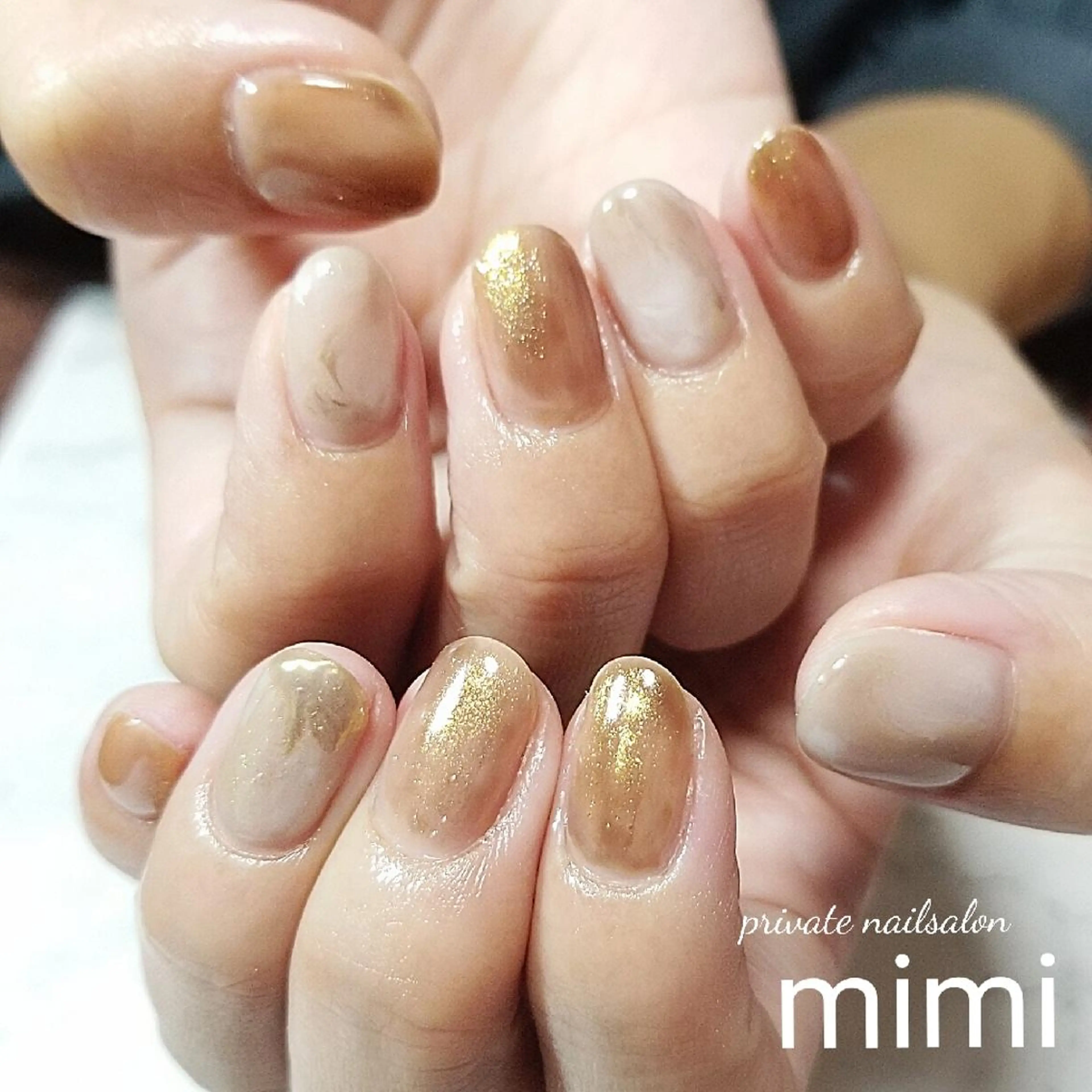 ネイル 大理石ネイル(マーブル) ニュアンスネイル 博多ネイル ｍｉｍｉのネイルデザイン