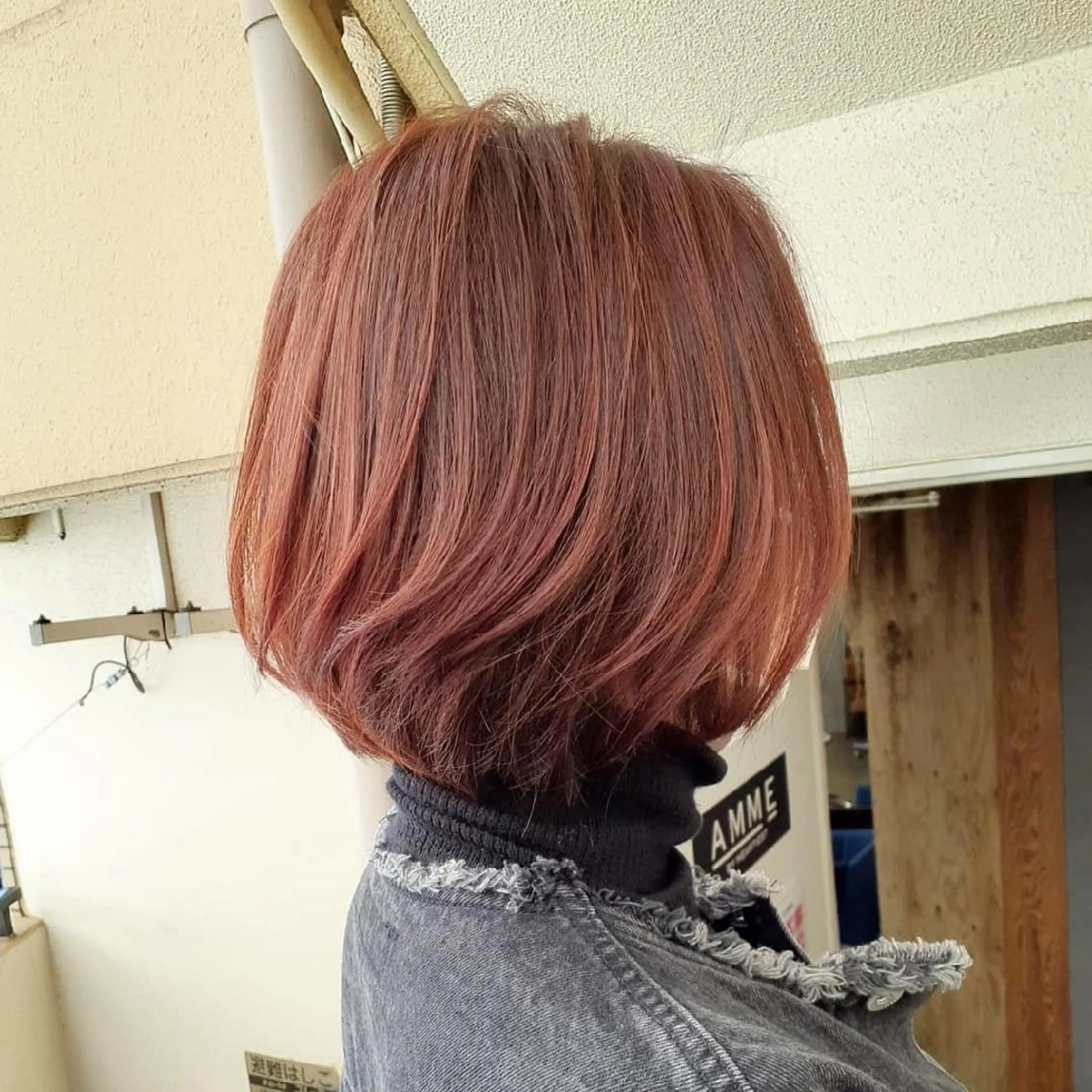 ショート カラー ブラウンカラー ハイライトカラー ピンクカラー ピンクブラウン ハイライト カット ヘアカラー トリートメント 🔳髪質改善🔳 岡本陽のヘアスタイル