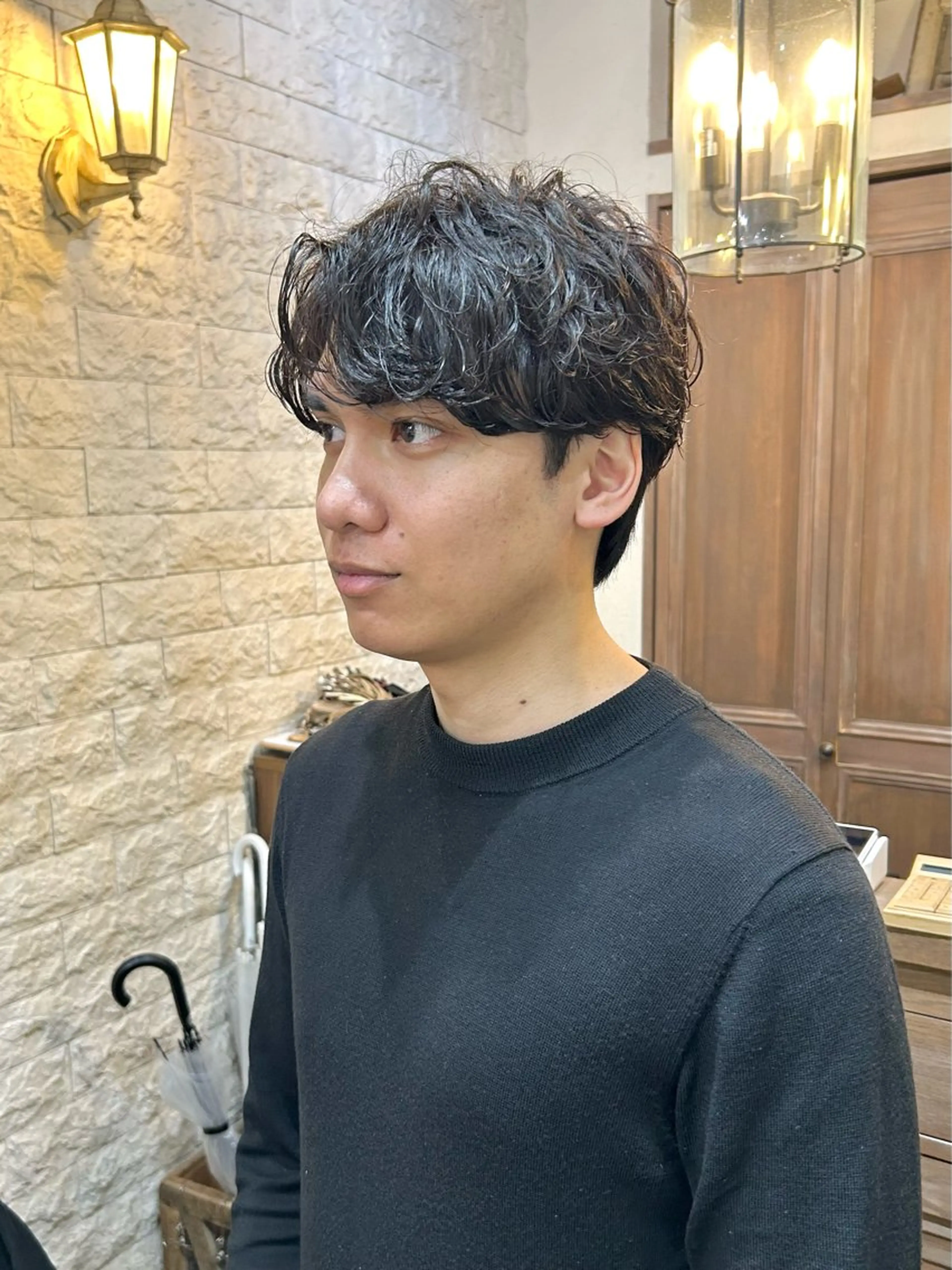 パーマ メンズ Luce横浜店所属・yuu 🪴 透明感 カラー/メンズパーマのヘアスタイル