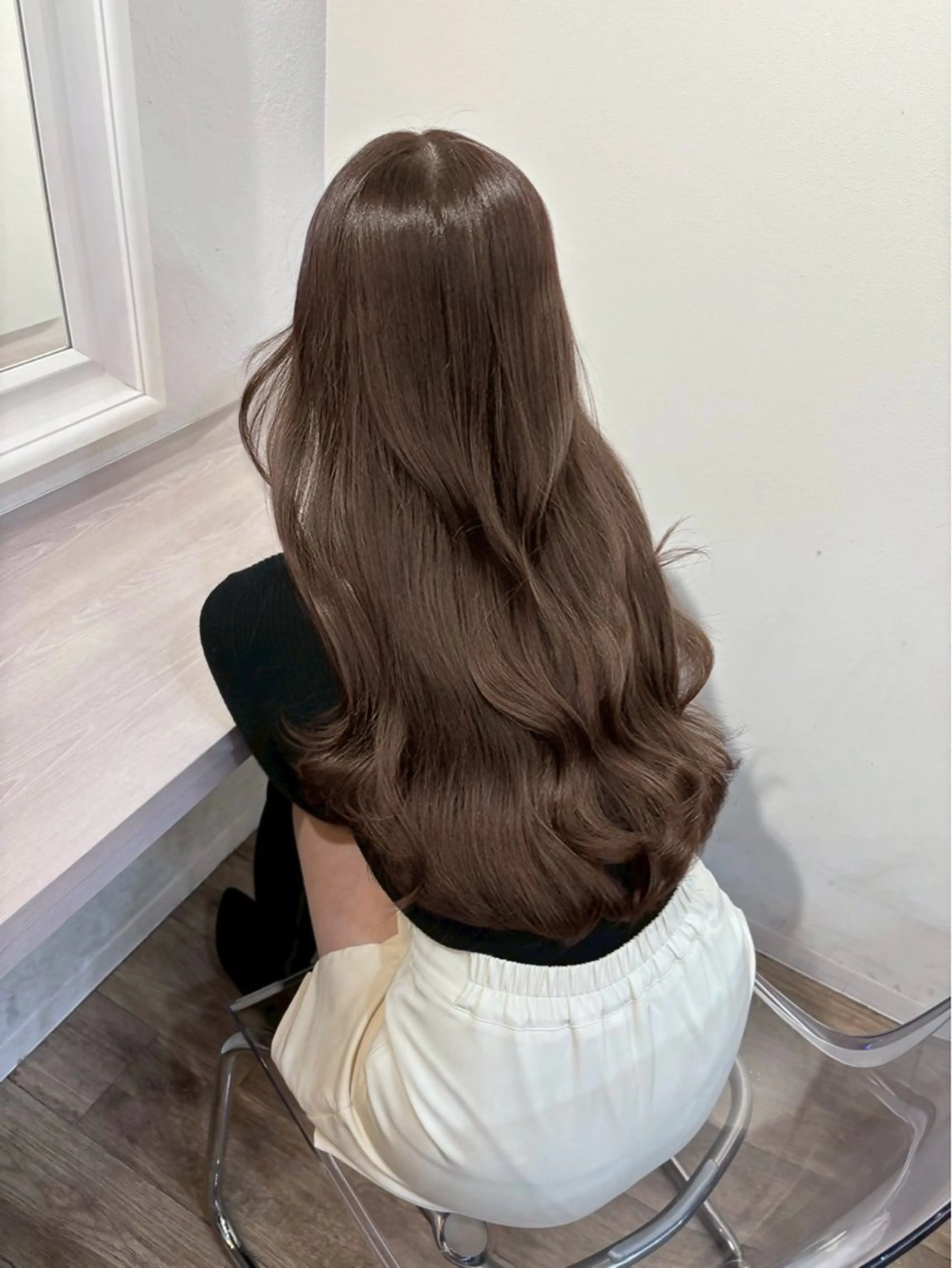 ロング カラー 透明感カラー トリートメント カット ヘアカラー トリートメント 透明感カラー特化/ ベージュ/梅田/英輝のヘアスタイル