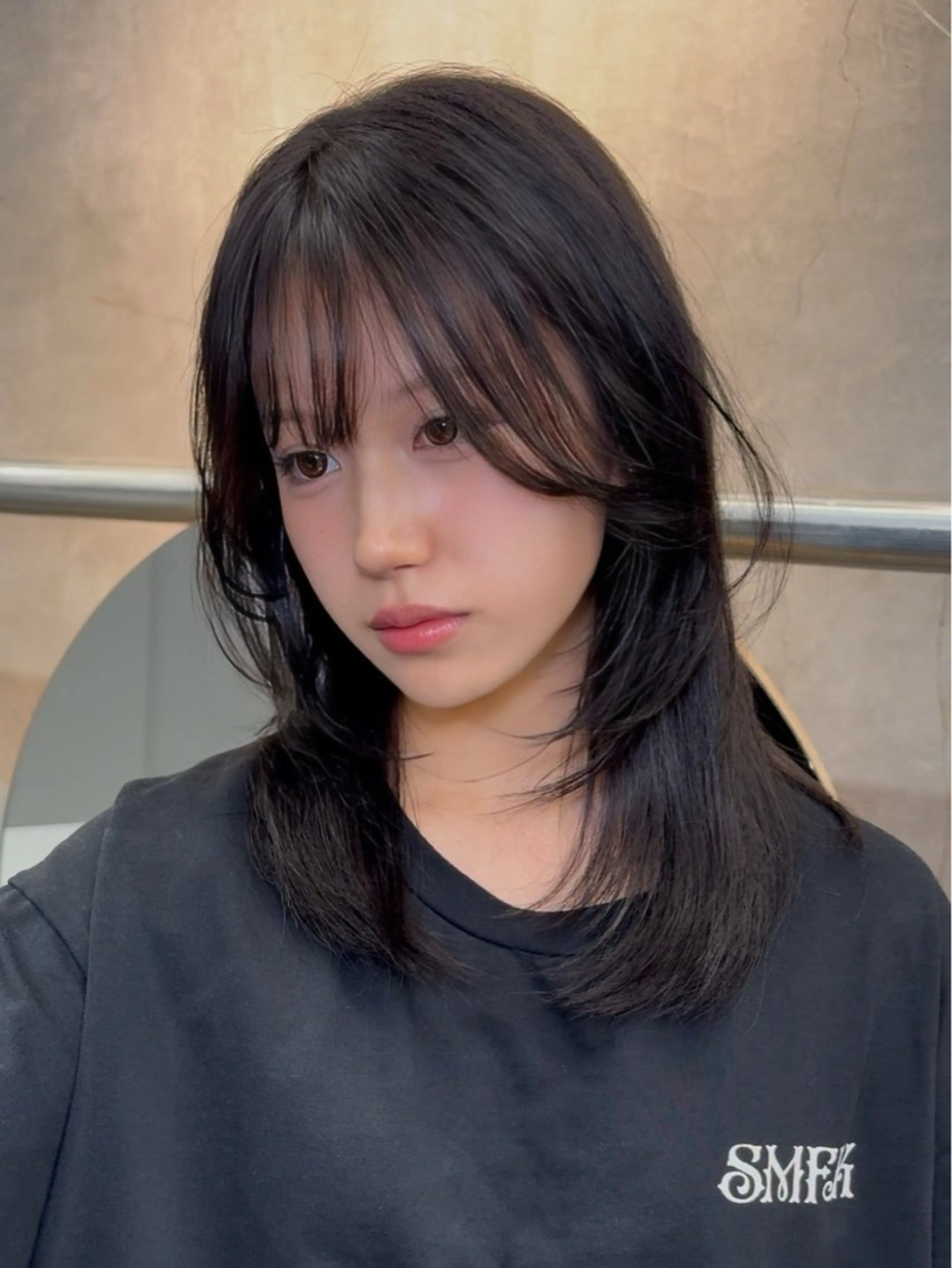 ミディアム 江坂レイヤーカット/ メンズカット/山本翼のヘアスタイル