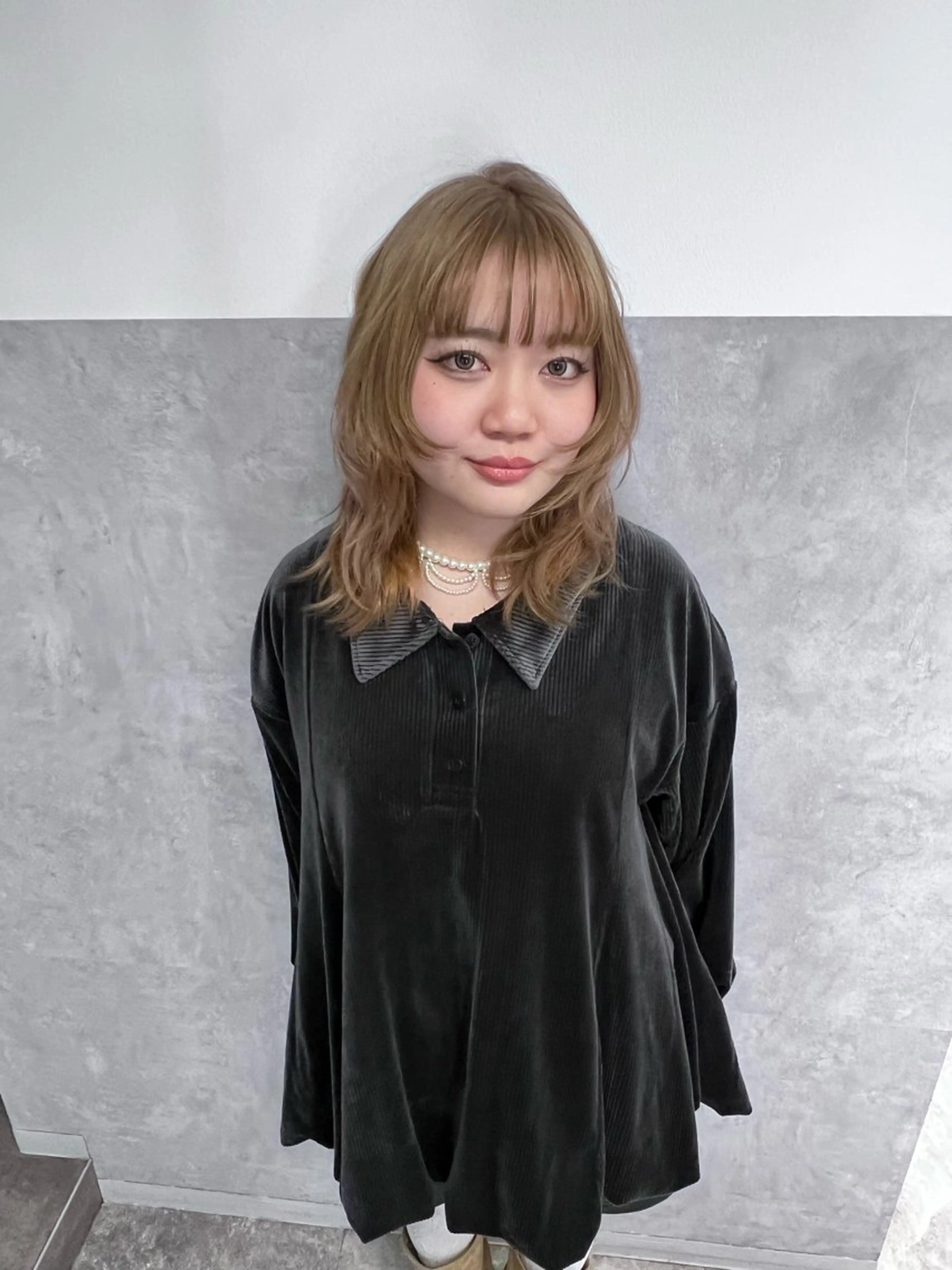 ミディアム カラー 黒髪 ブリーチ 透明感カラー 顔周りカット レイヤーカット ヘアカラー 透明感/レイヤー 🇰🇷tomonaのヘアスタイル