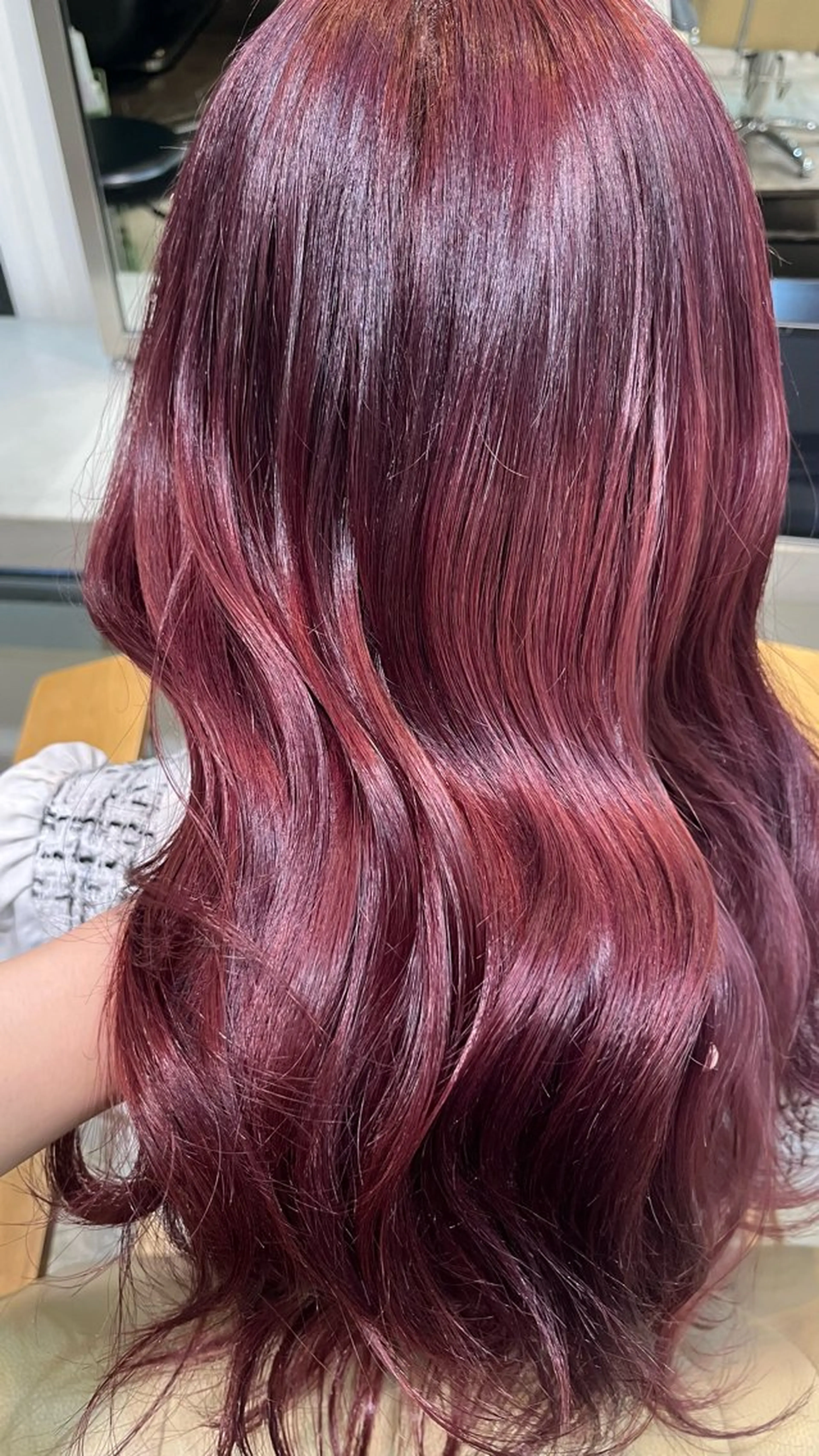 カラー レッドカラー ヘアカラー Matsunaga Rihoのヘアスタイル