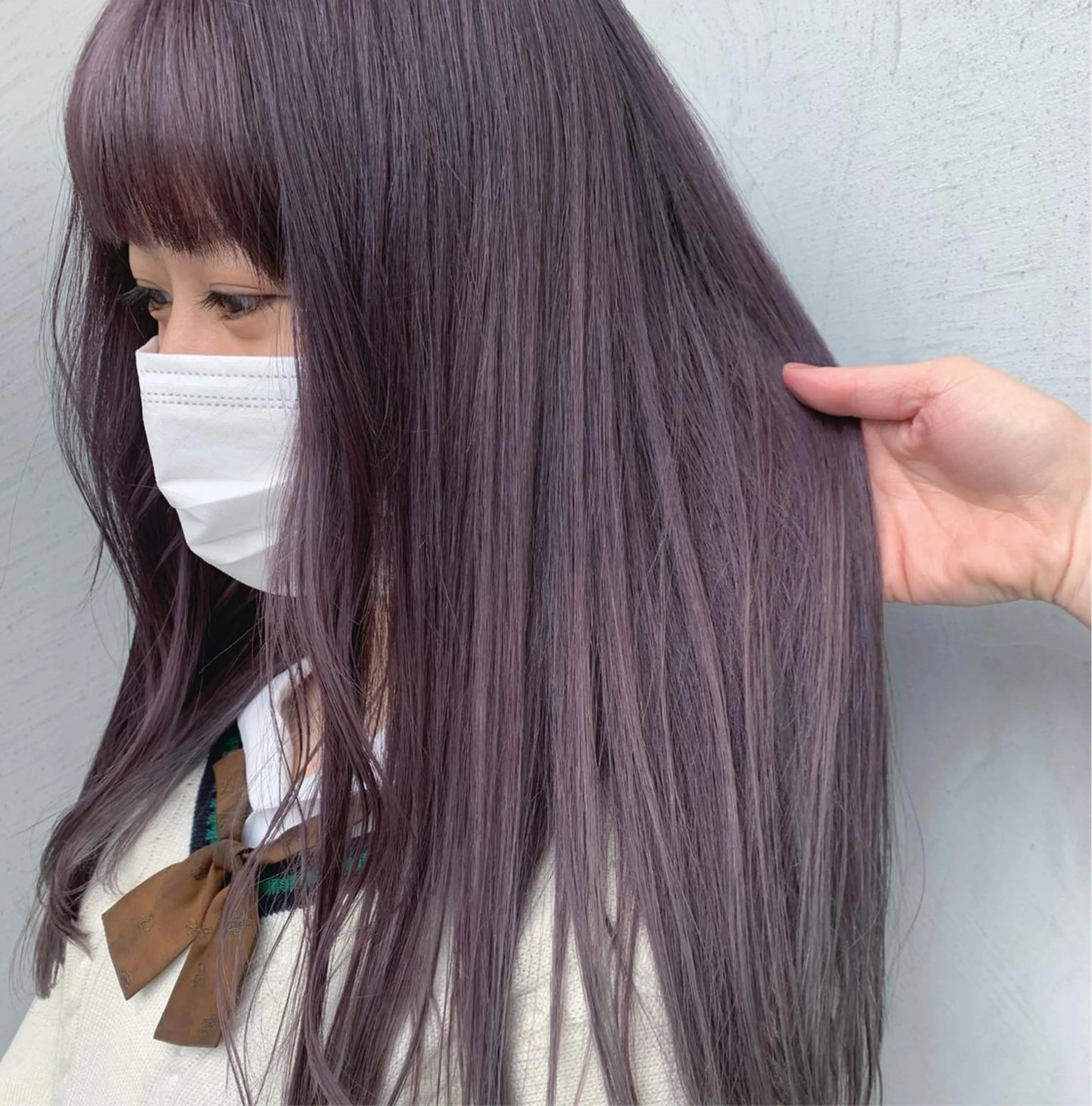 ロング カラー ブリーチ 透明感カラー ラベンダーカラー minami🪷 暖色カラーのヘアスタイル