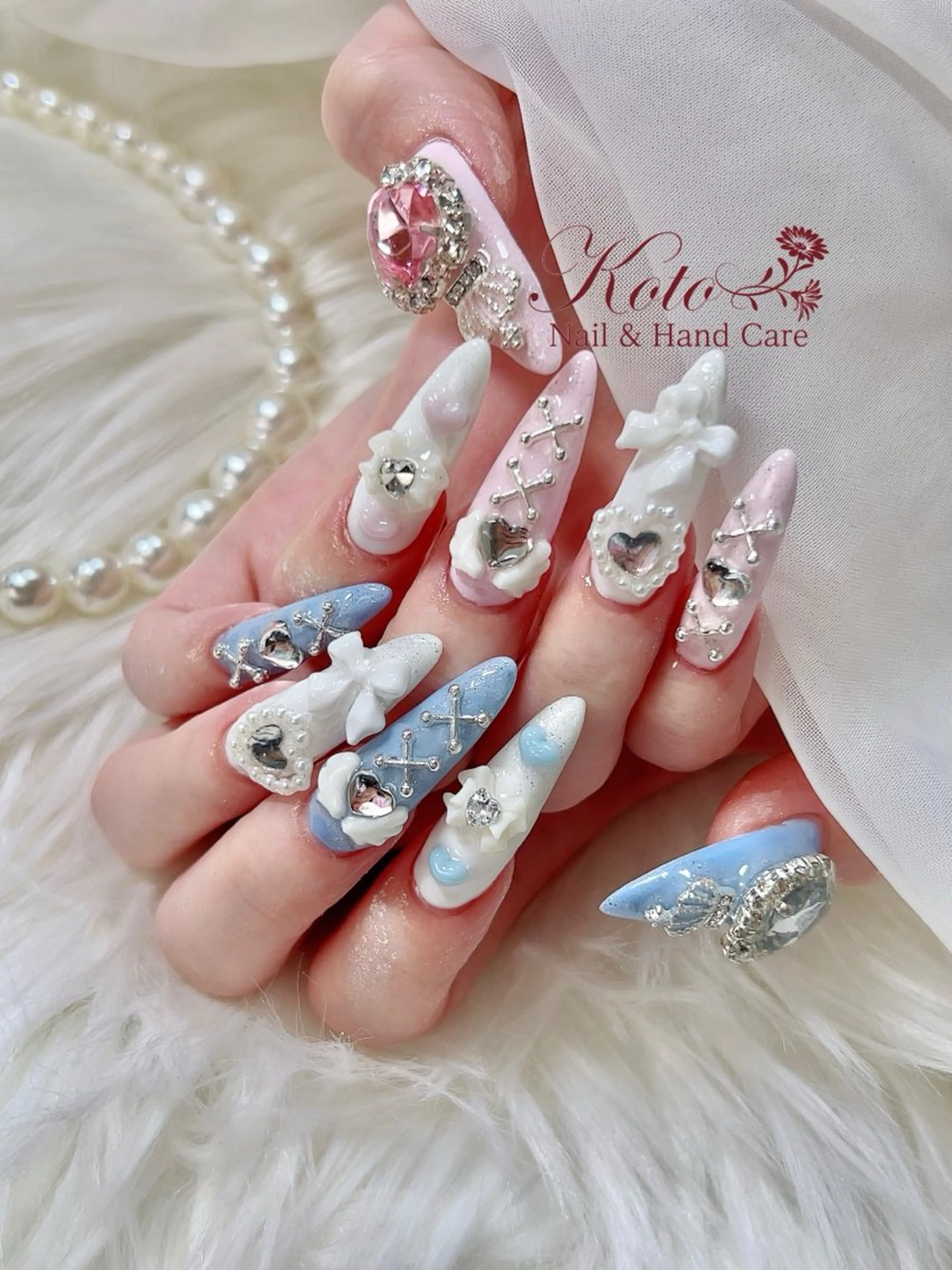 ネイル 長さ出し ジェルネイル 持ち込み ニュアンスネイル 赤色 ハンドネイル Nail Salon KOTOのネイルデザイン