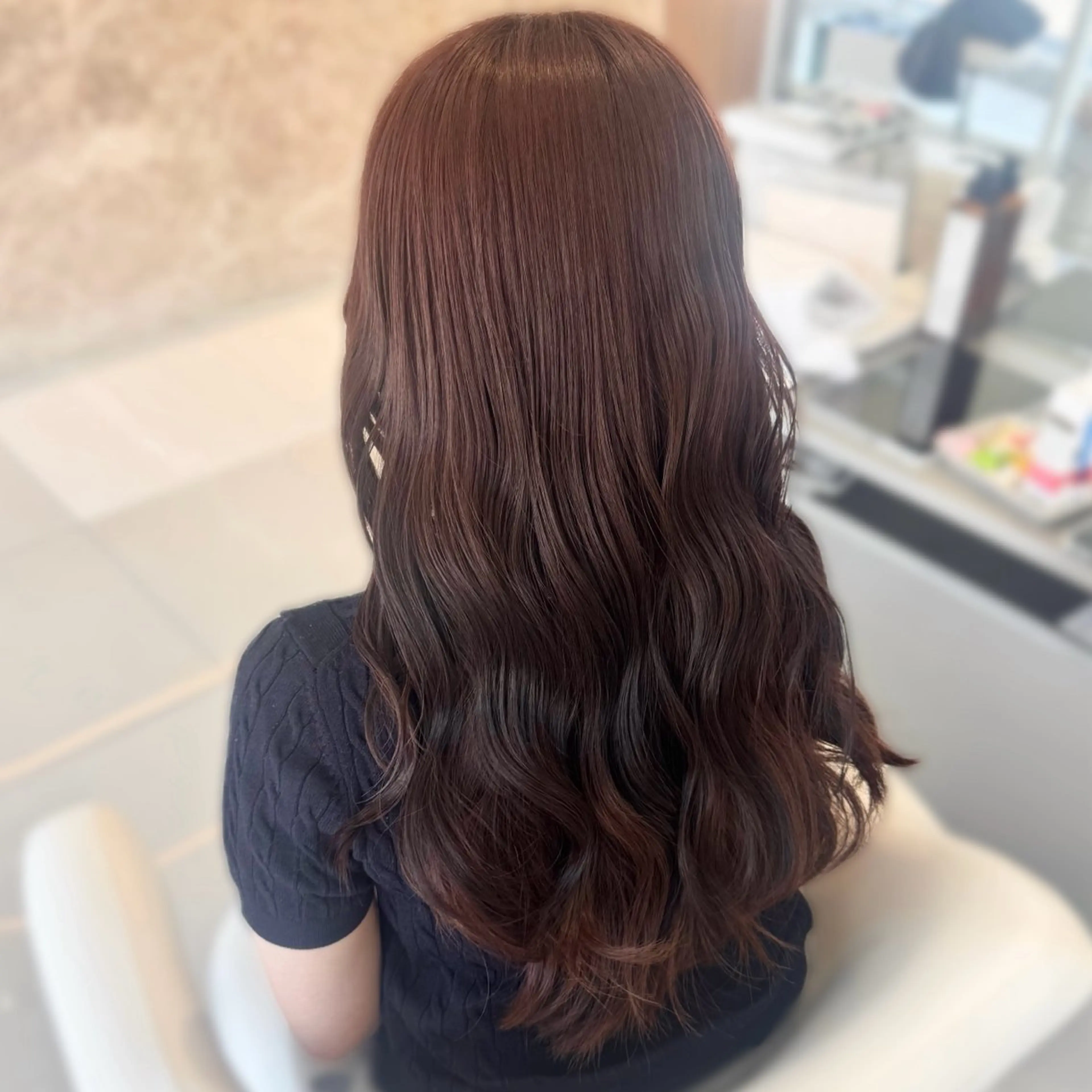 ロング カラー ヘアカラー 暖色カラー🎀🎶 田辺 樹里のヘアスタイル
