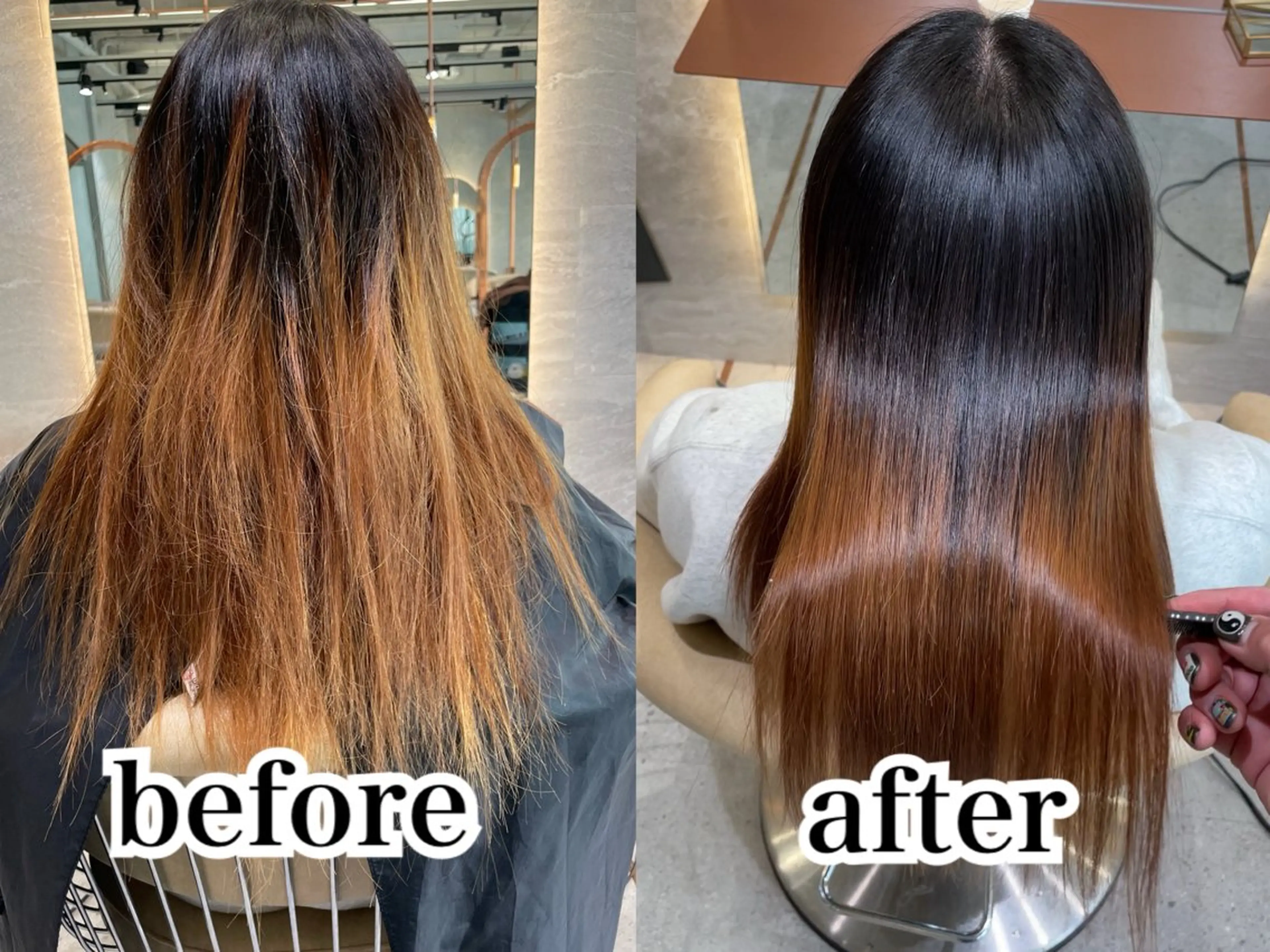 セミロング 髪質改善 トリートメント カット 縮毛矯正 トリートメント 髪質改善サロンR’eel銀座所属・🌹圧倒的な縮毛矯正 🌹篠崎祥吾のヘアスタイル