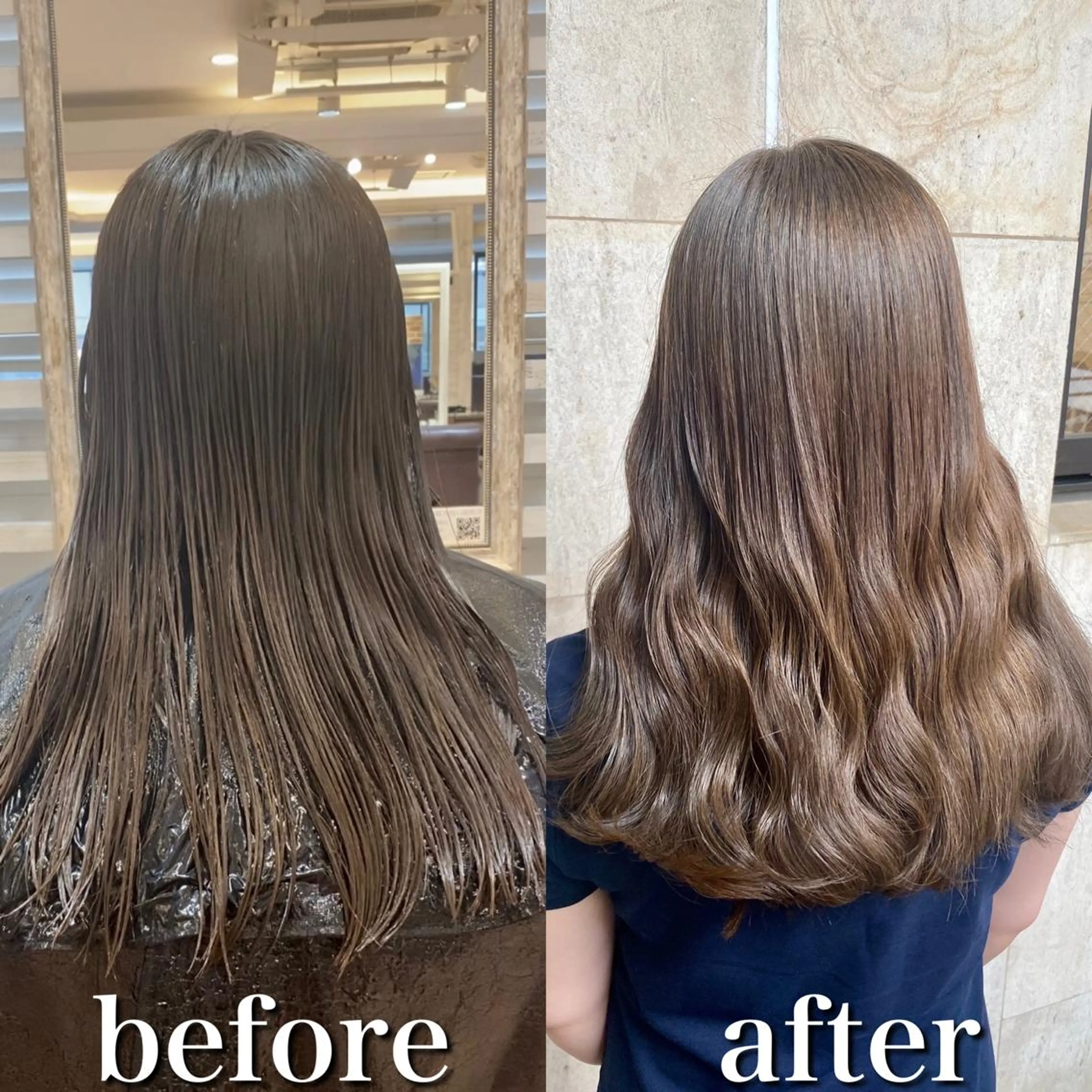 セミロング カラー ブリーチ ケアブリーチ ダブルカラー グラデーションカラー グレージュ ヘアカラー トリートメント ヘッドスパ 韓国風/美髪/透明感 hiroのヘアスタイル