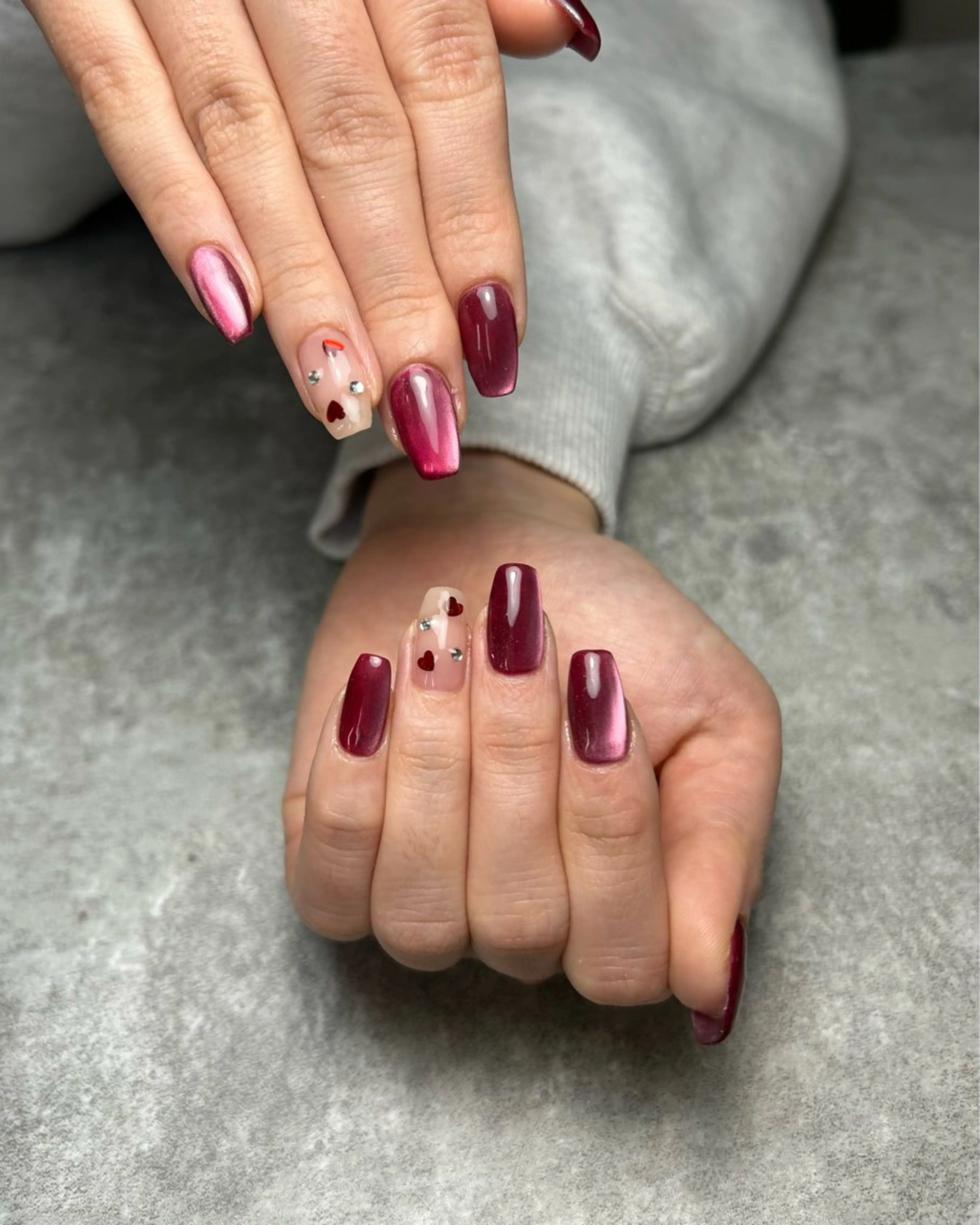 ネイル マグネットネイル ワンカラーネイル ハンドネイル Bright 船山来のネイルデザイン