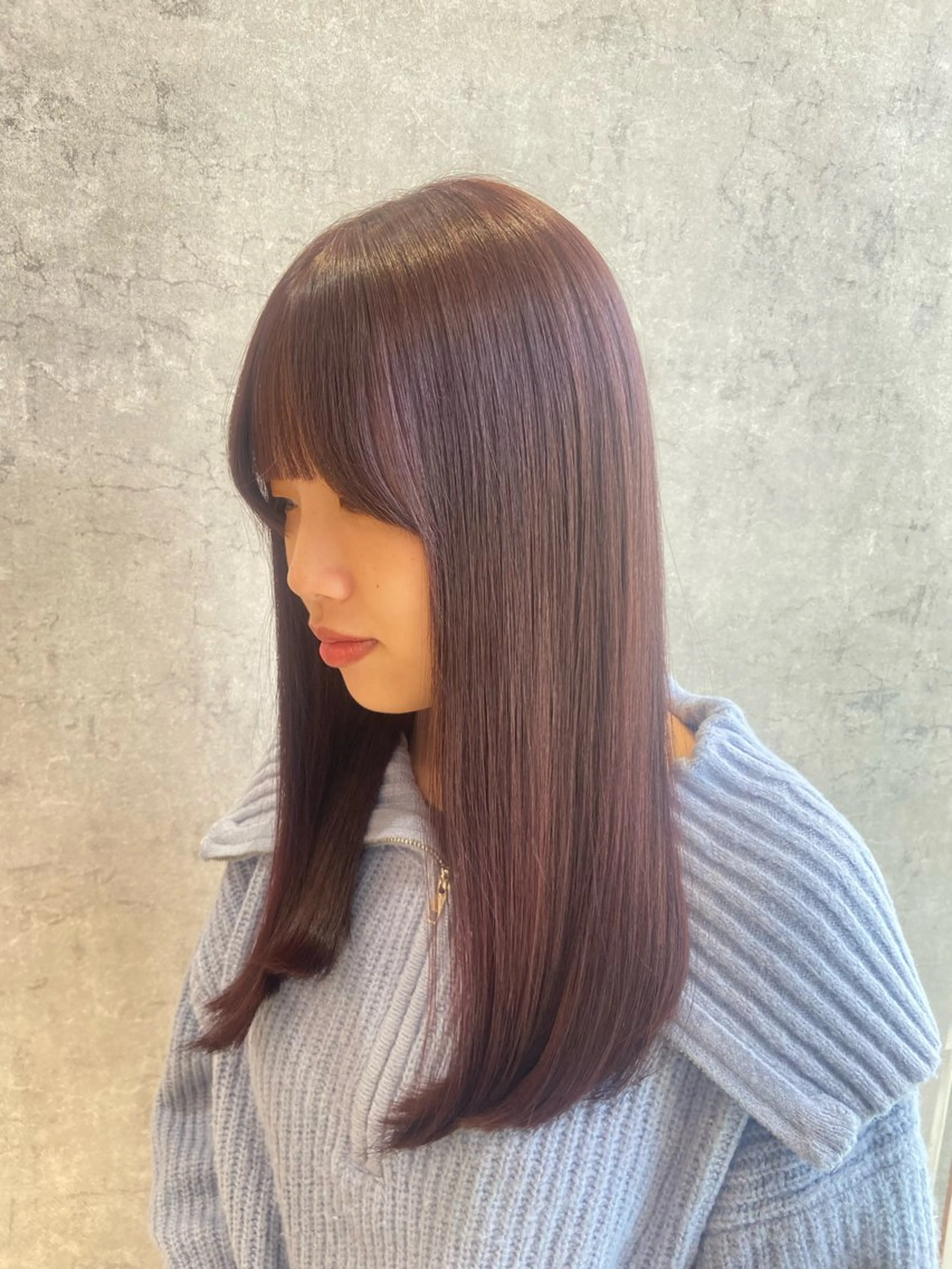 ロング カラー レッドカラー Hirona 縮毛矯正/髪質改善のヘアスタイル