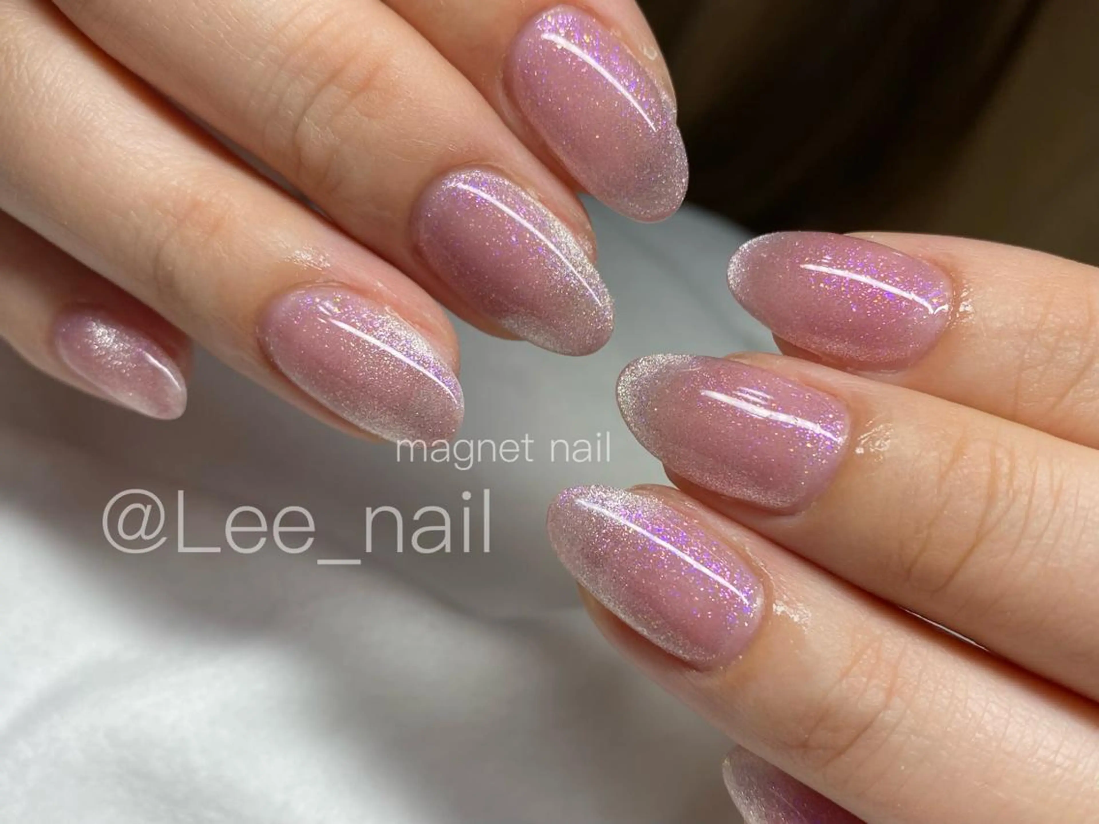 ネイル フレンチネイル マグネットネイル ハンドネイル Lee_ nailのネイルデザイン