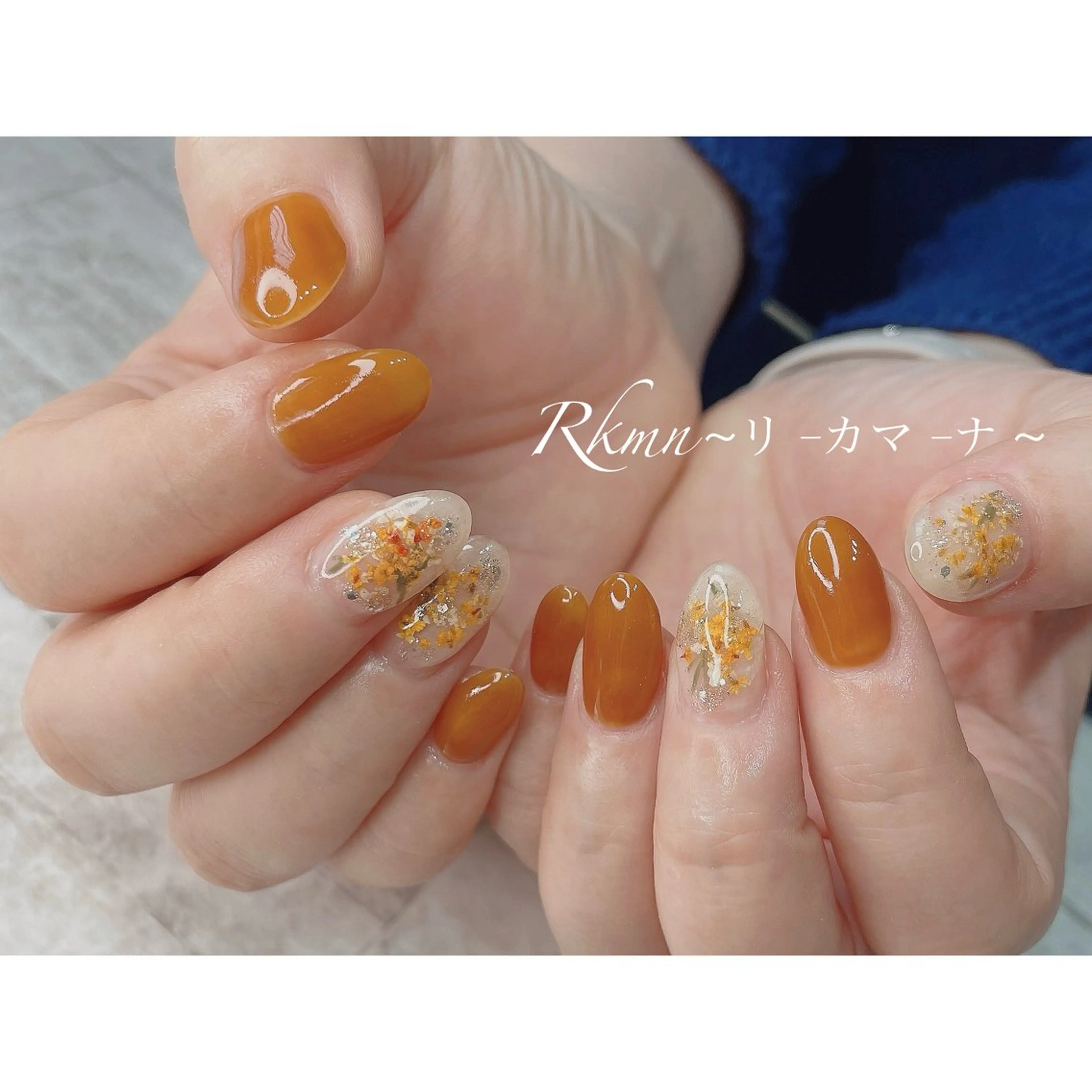 ネイル アートネイル フラワーネイル 持ち込み 春ネイル ハンドネイル フットネイル ハンドケア Rkmn ~リ-カマ-ナ~のネイルデザイン