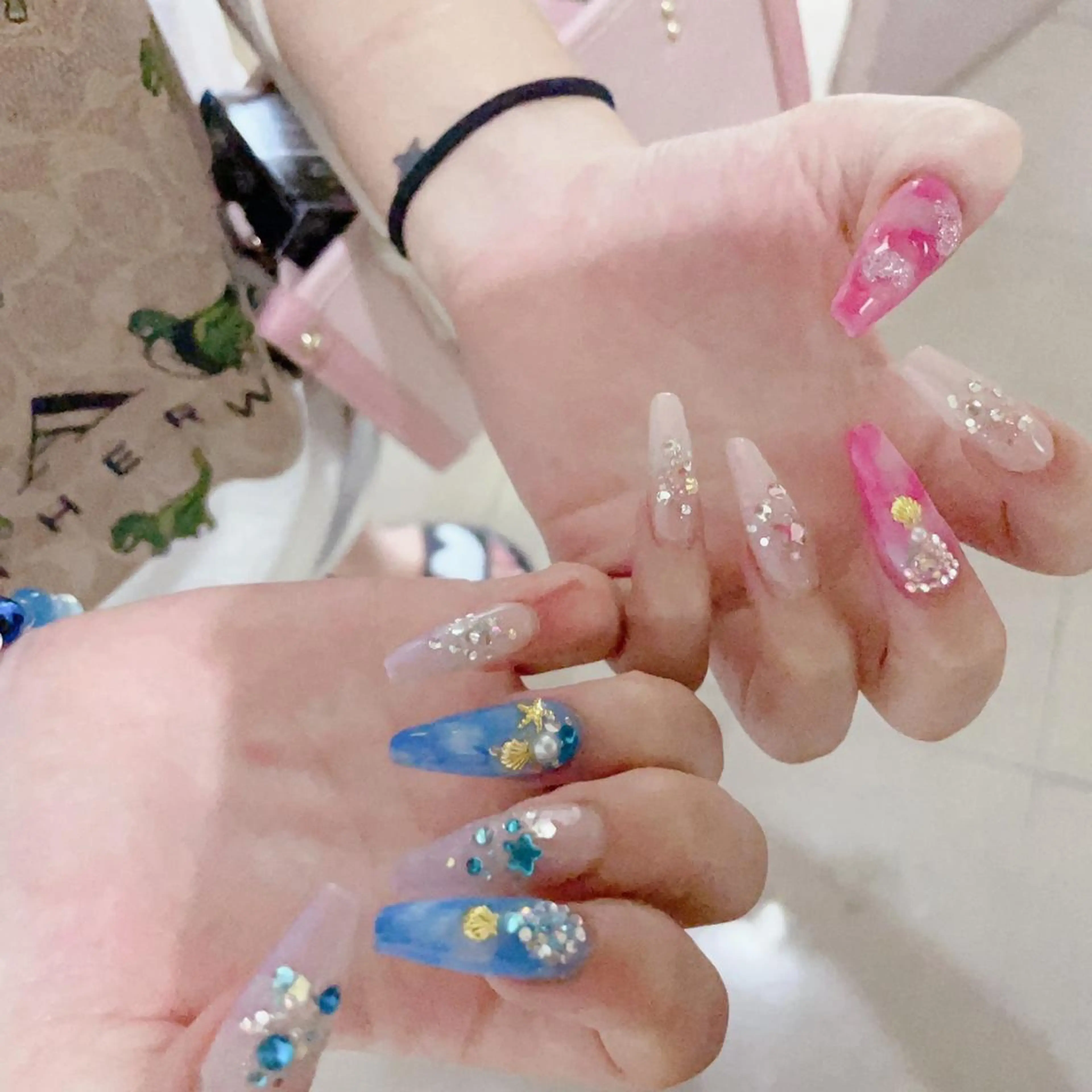 ロング ハンドネイル ハンドケア 💜MIYA nail川崎店のネイルデザイン