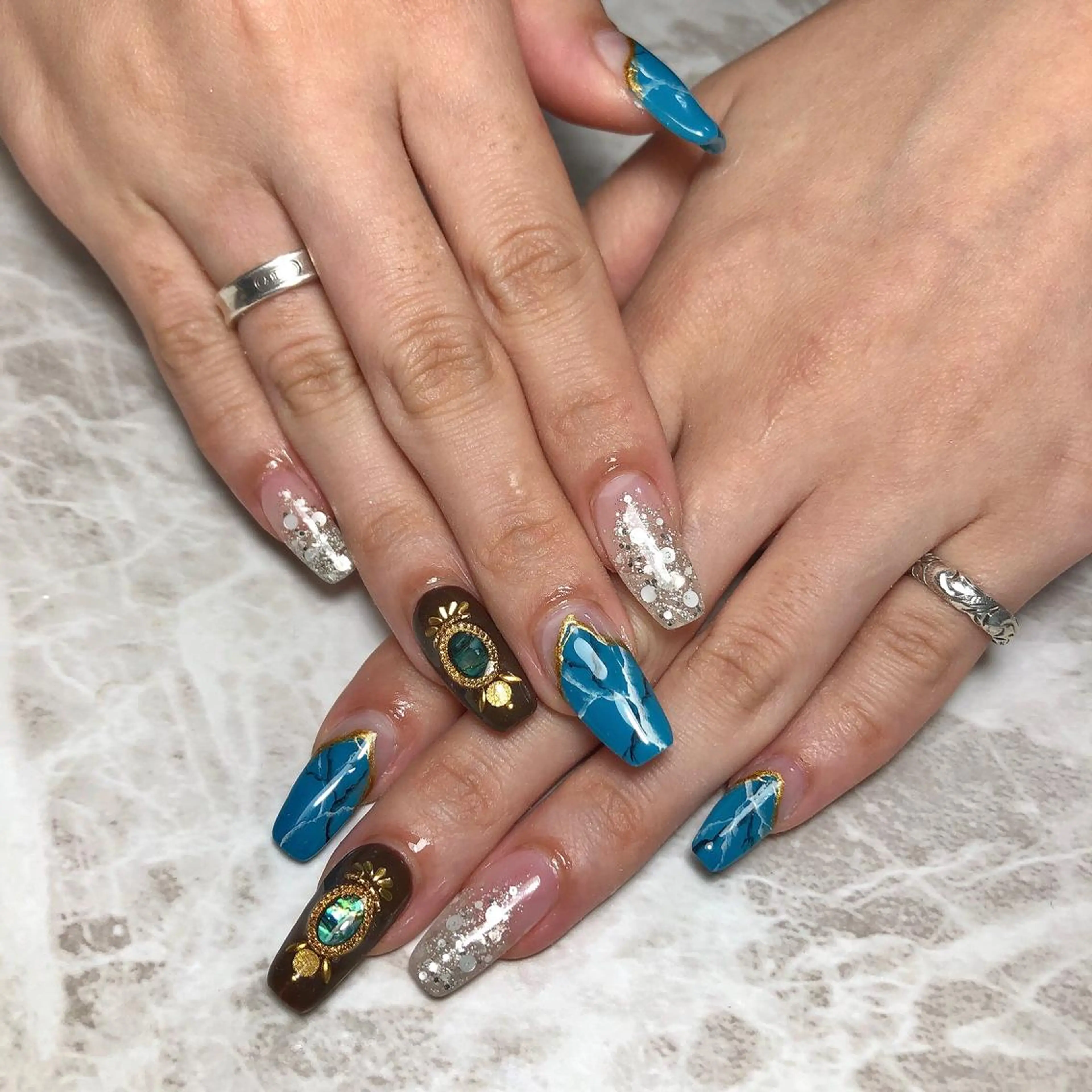 ネイル スカルプネイル ハンドネイル しば まなみのネイルデザイン