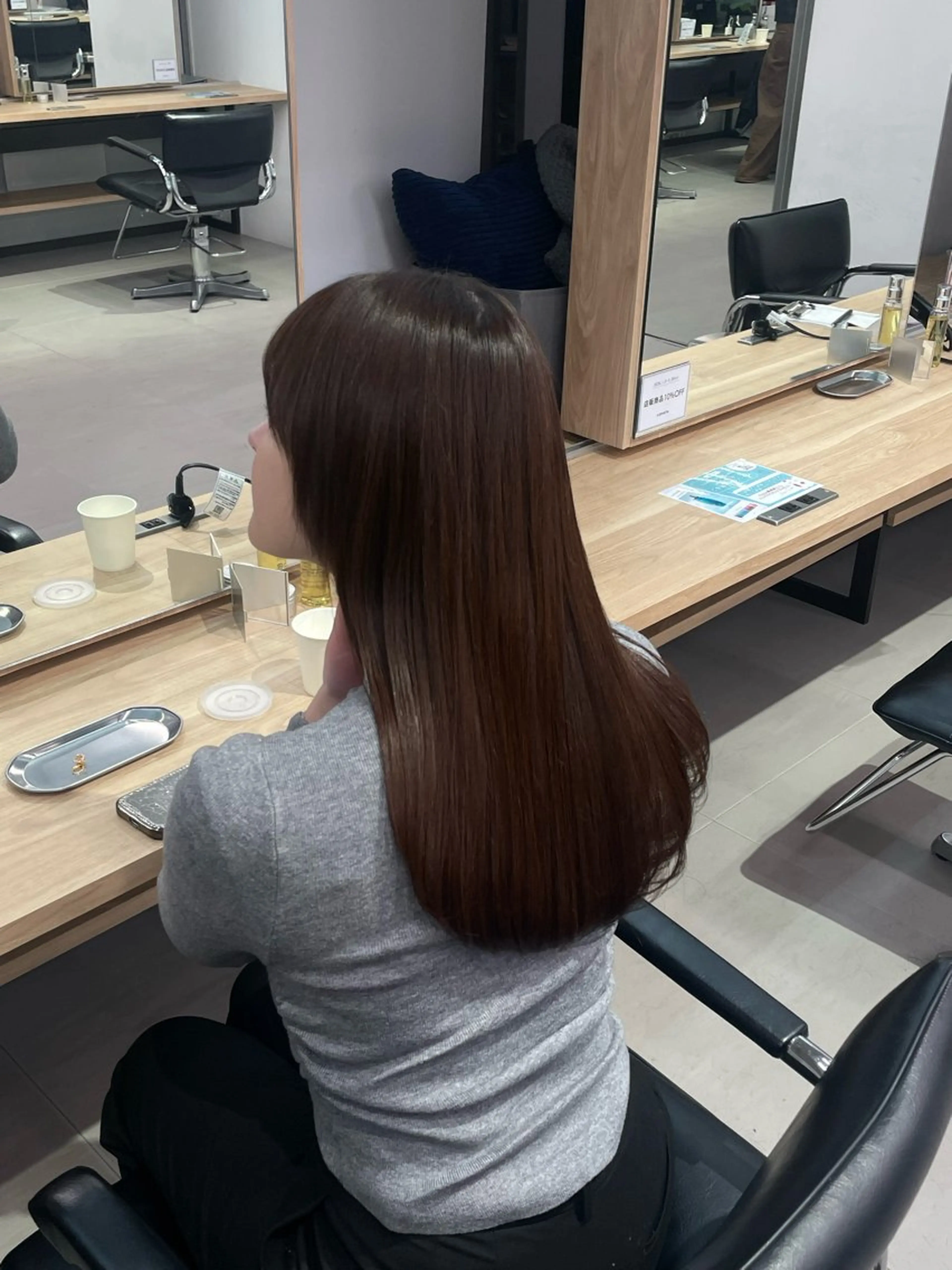 ミディアム カラー ヘアカラー トリートメント とば みゆうのヘアスタイル