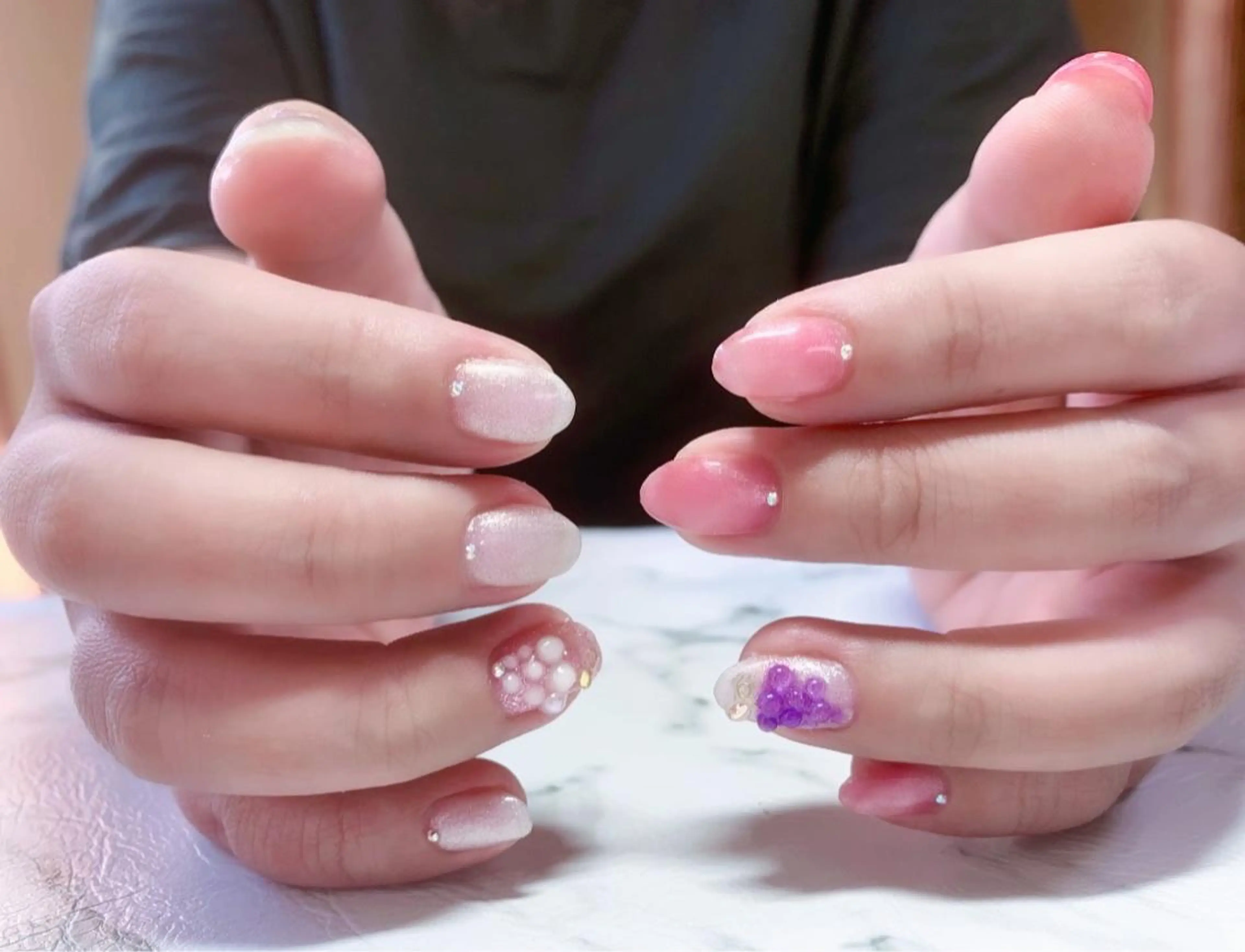 ネイル アニマル柄 アートネイル ジェルネイル マグネットネイル ニュアンスネイル ハンドネイル x.1.0.nail ♡Cのネイルデザイン
