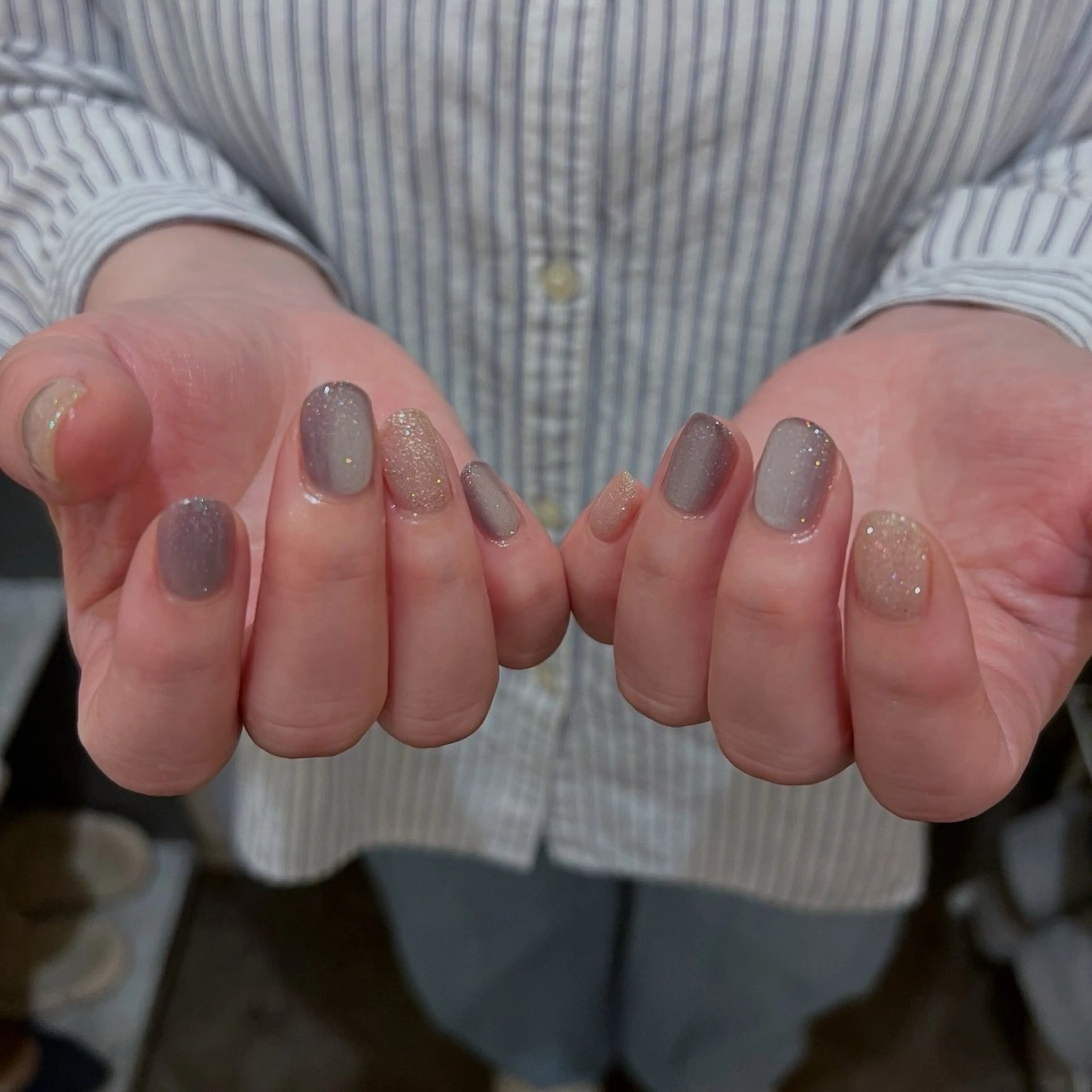 ネイル フラッシュネイル フラッシュマグ パープル urun eriのネイルデザイン