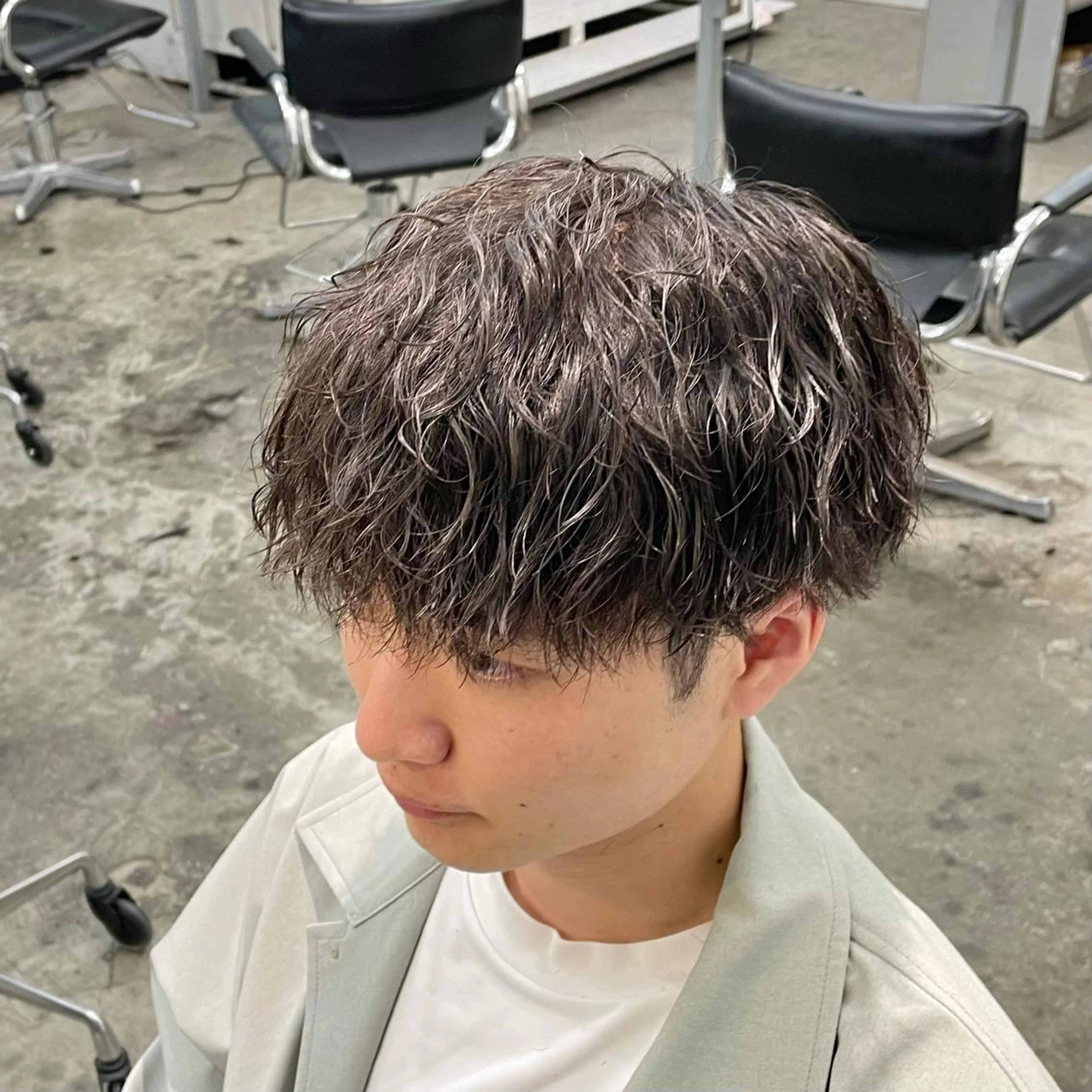 ショート パーマ メンズ カット パーマ メンズ特化美容師/ 藤戸 椋のヘアスタイル