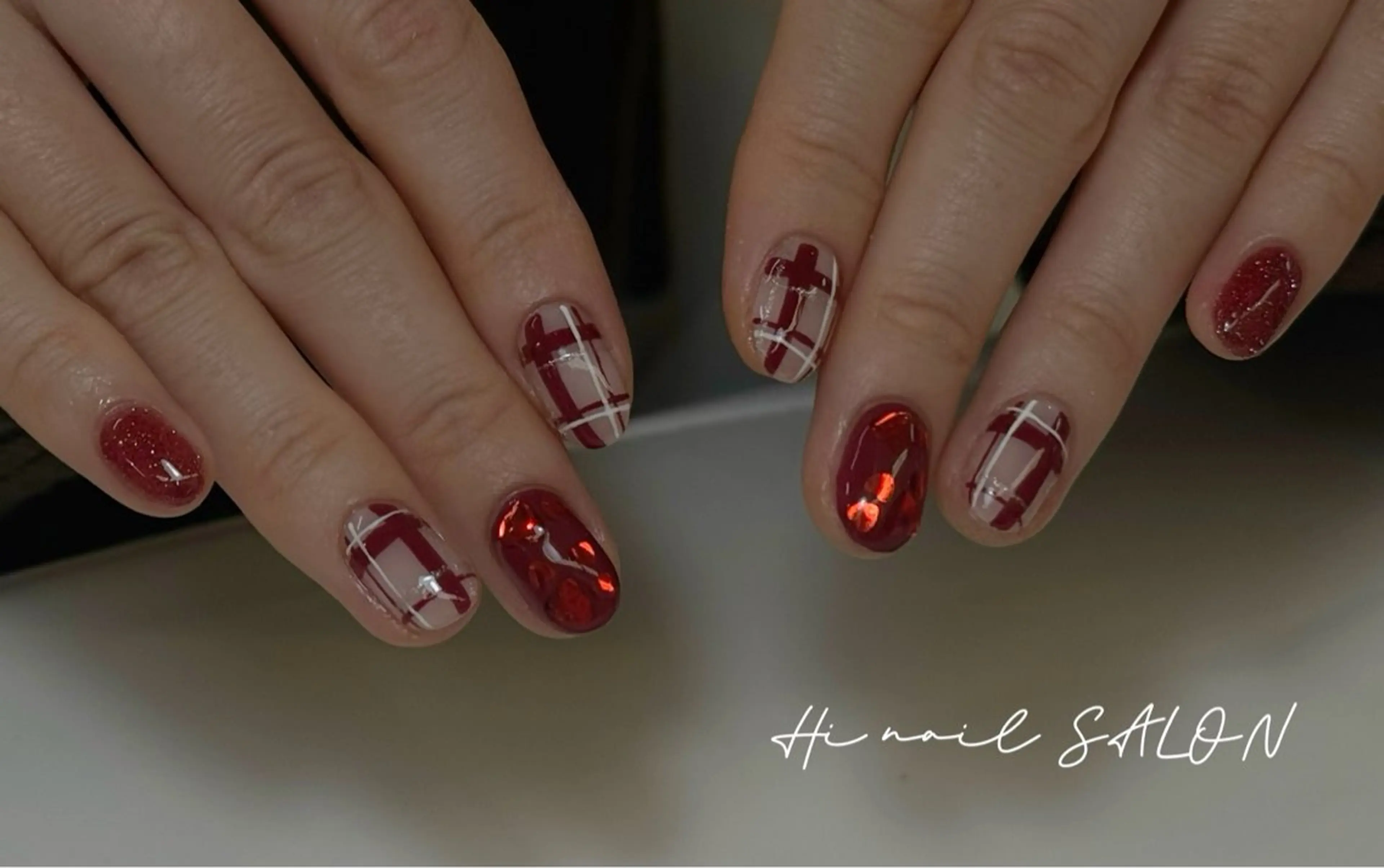 ネイル チークネイル フレンチネイル 韓国ネイル マグネットネイル 持ち込み ハンドネイル Hi nail🎀 池袋kozueのネイルデザイン