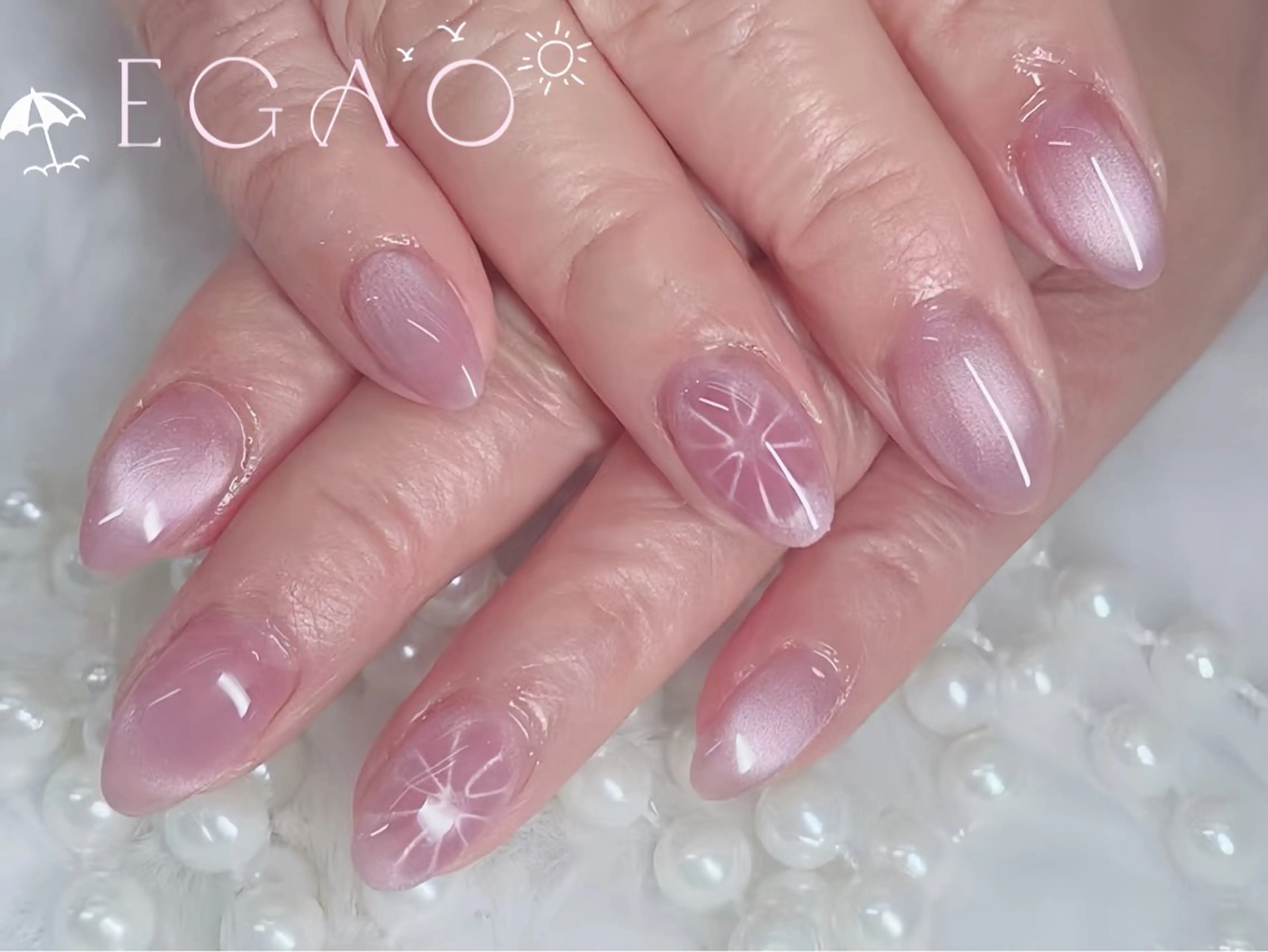 ネイル アートネイル フットネイル フレンチネイル ジェルネイル グラデーション ハンドネイル Egao Nail Salonのネイルデザイン