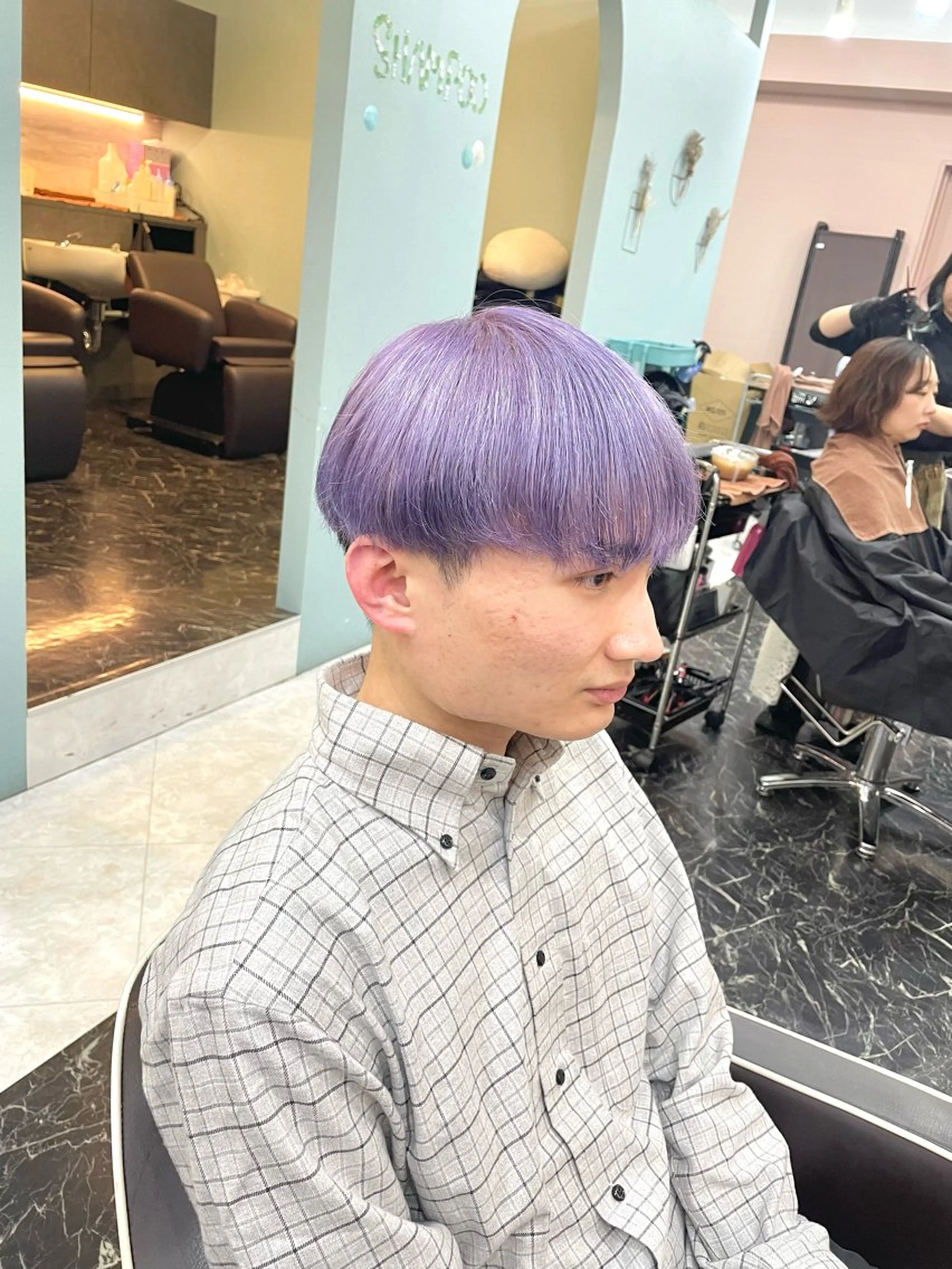 メンズ メンズブリーチ カット ヘアカラー 亀川蓮 Agu hairのヘアスタイル