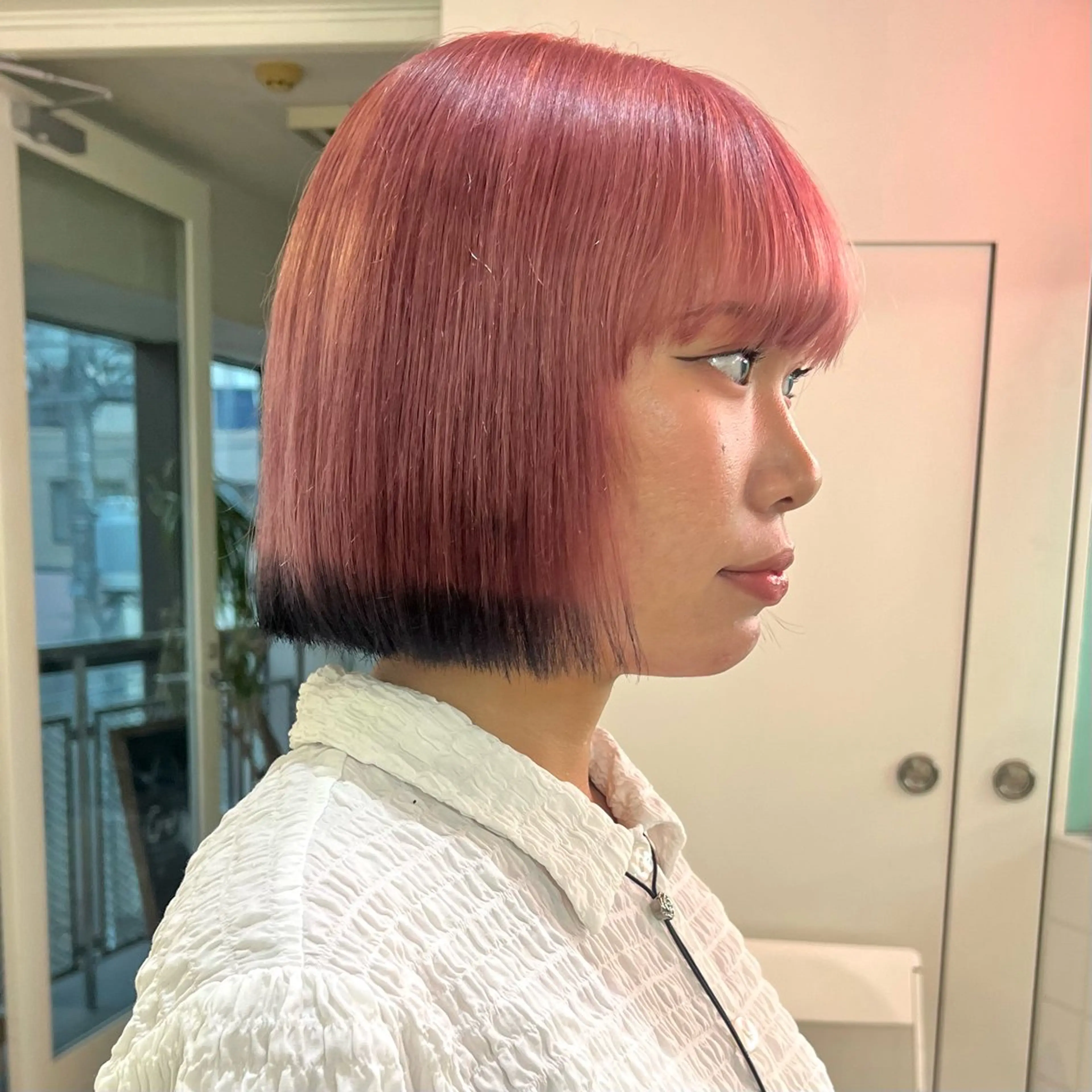 ショート カラー パーマ ヘアアレンジ メンズ 🧨ブリーチー×ボブ レイヤー💎じゅえるのヘアスタイル