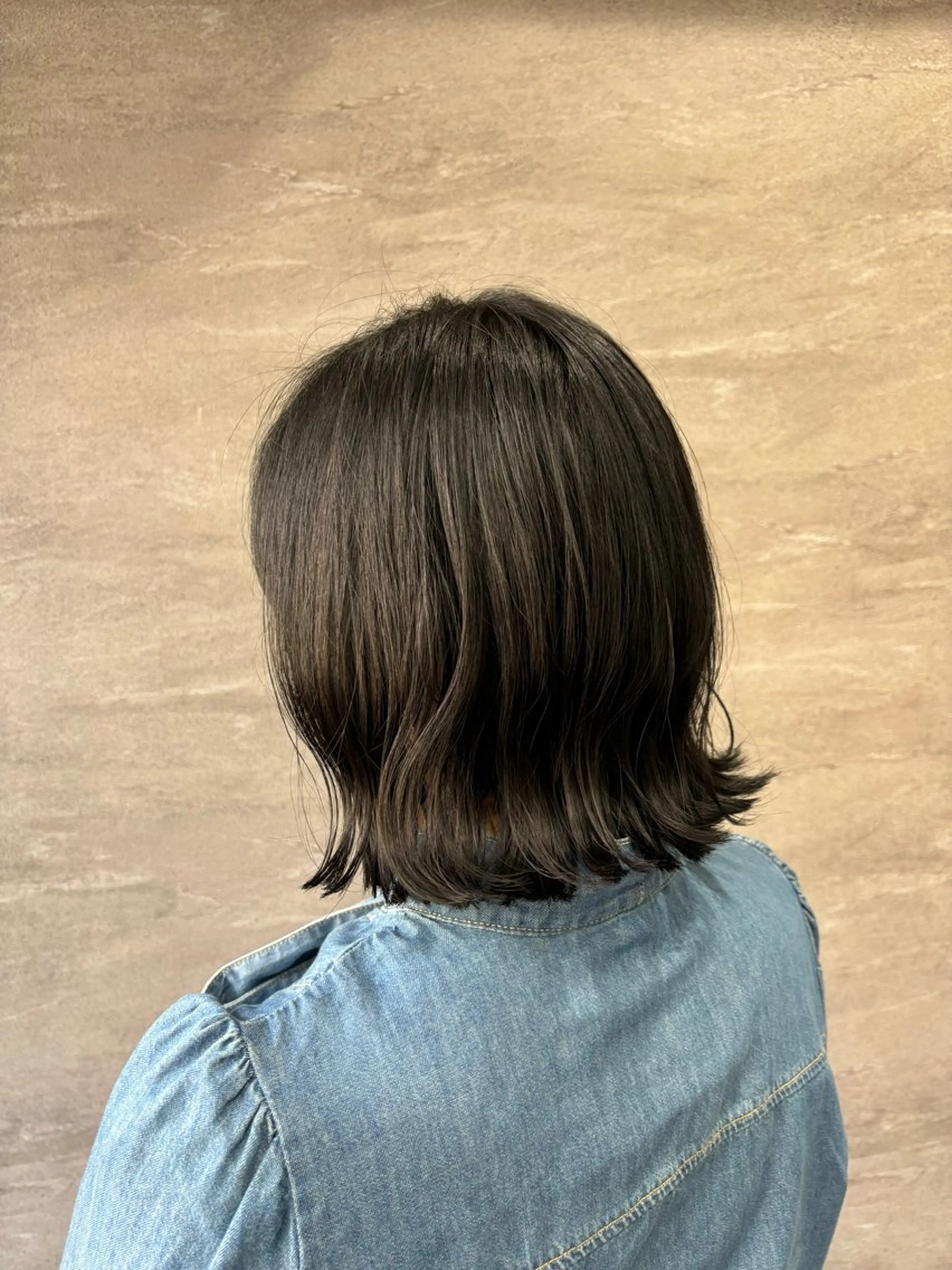 ミディアム カラー 透明感カラー ダークグレー ダークグレージュ グレージュ ボブ 永井大樹✨ 透明感カラー✨のヘアスタイル