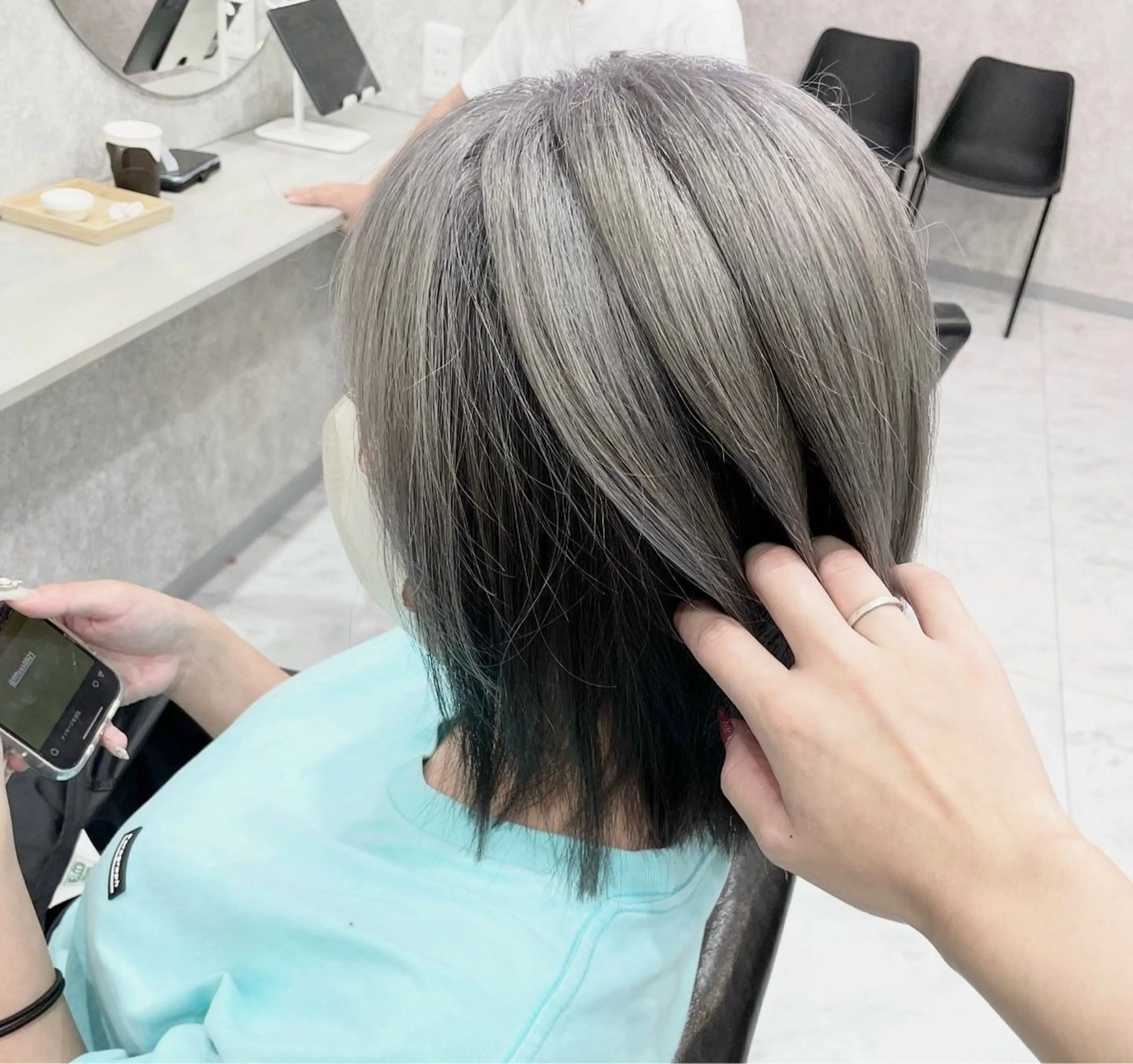 ショート 🦋ハイトーン🦋 石山 希理🦋のヘアスタイル