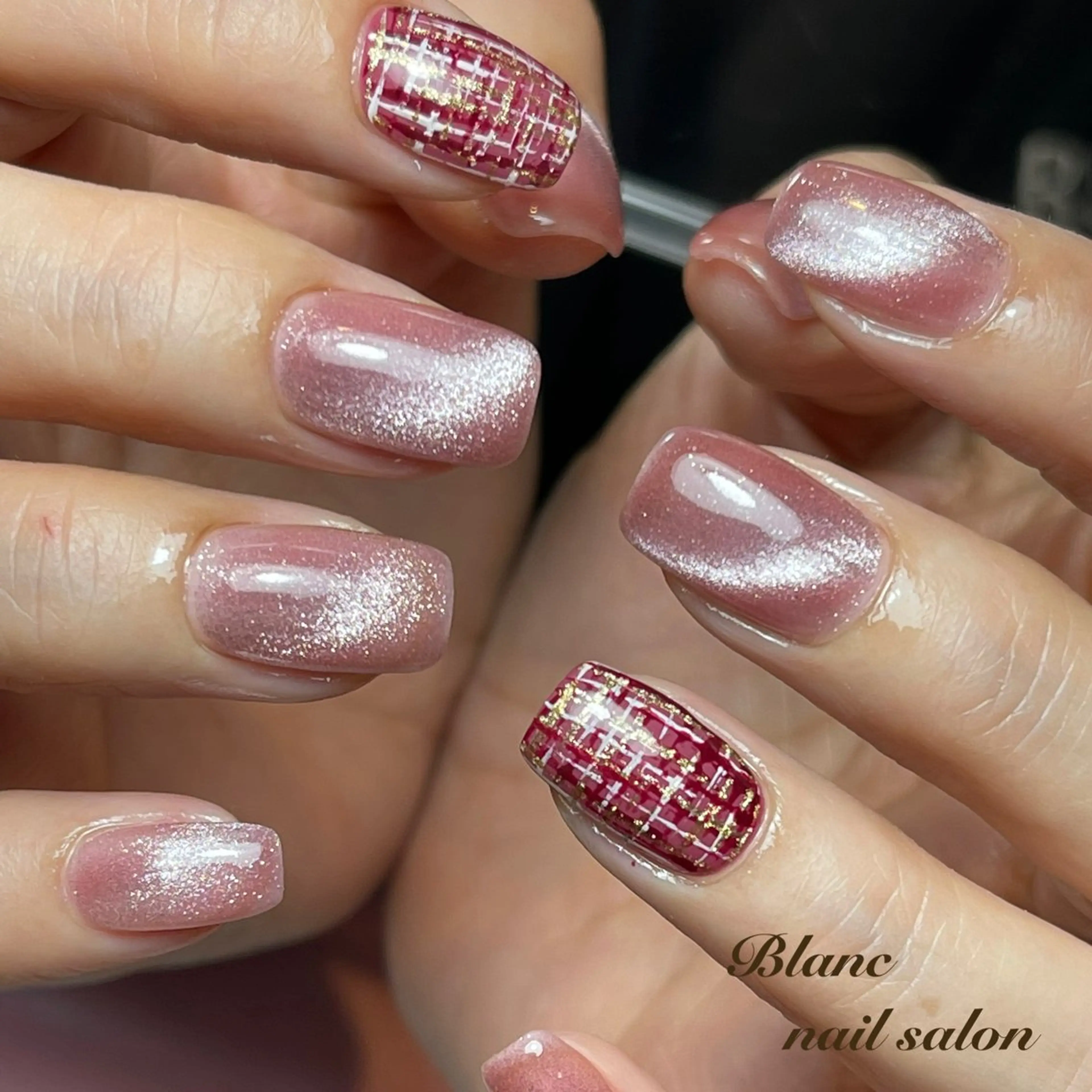 ミディアム Blanc ブランのネイルデザイン