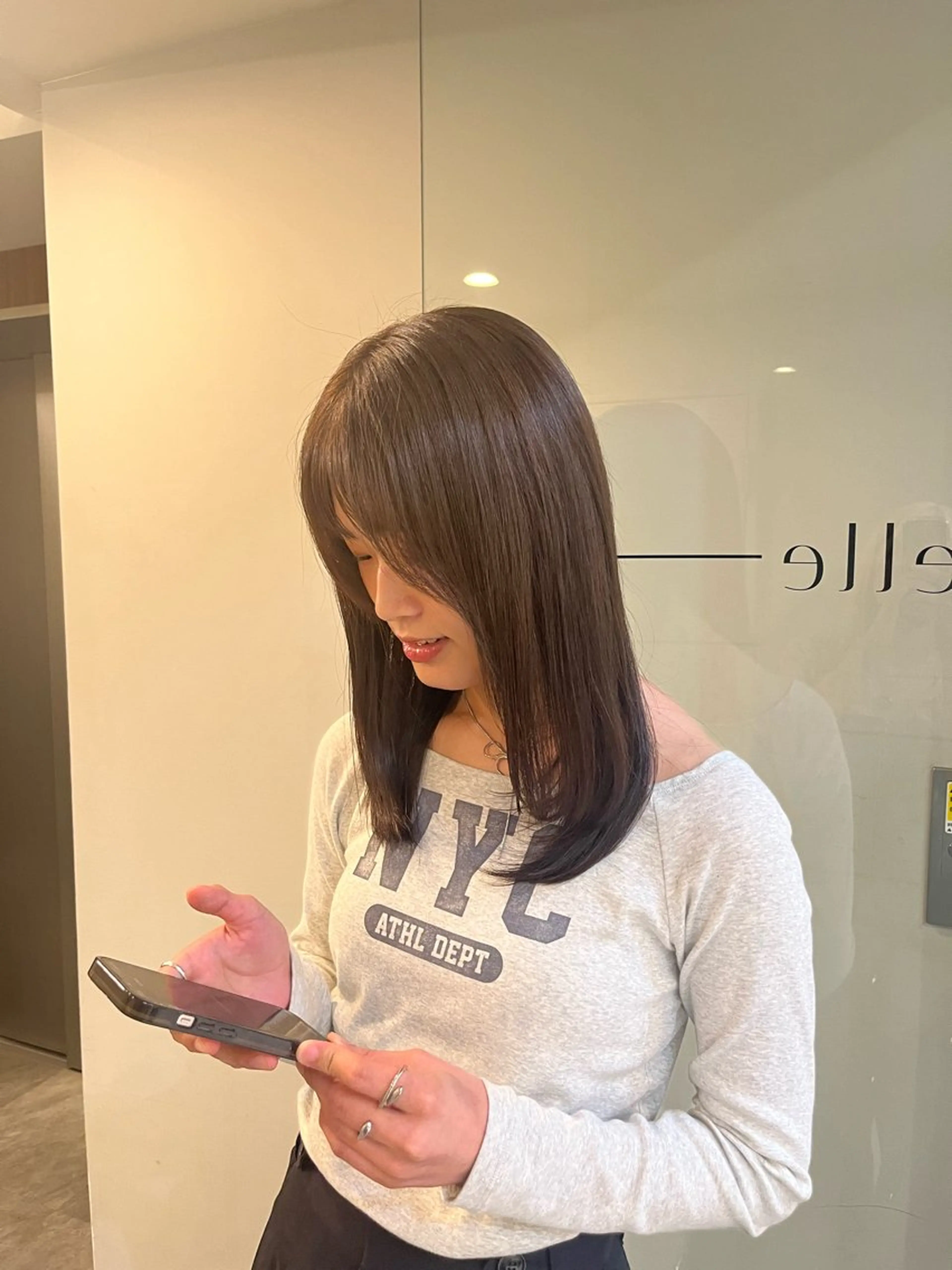 ミディアム カラー ✩.*˚こなね /パーマモデル募集中のヘアスタイル