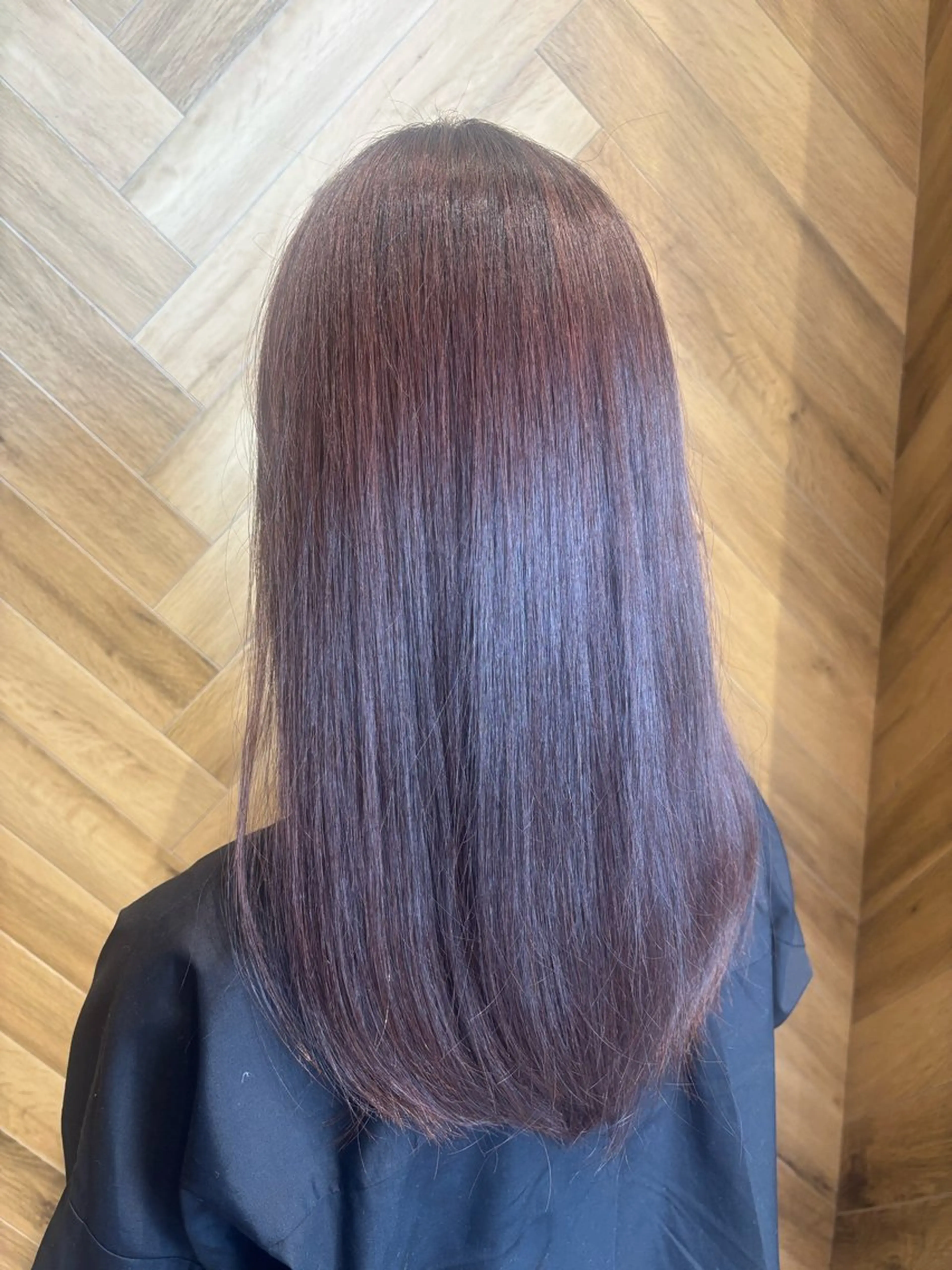 ロング レッドブラウン ヘアカラー Earth 岩槻店 suzuのヘアスタイル