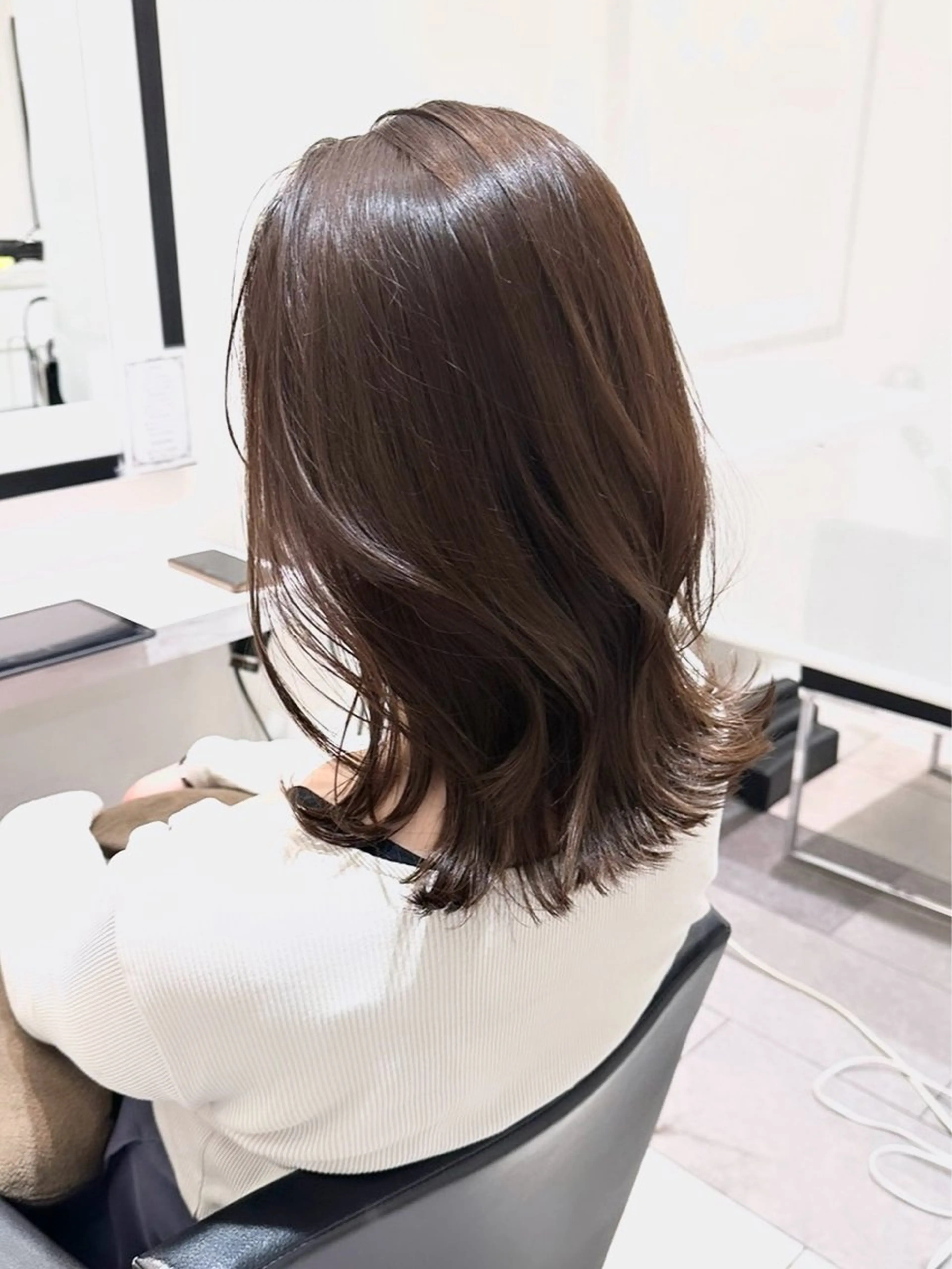 ミディアム 巻ける縮毛矯正/艶 カラーchika🩵のヘアスタイル