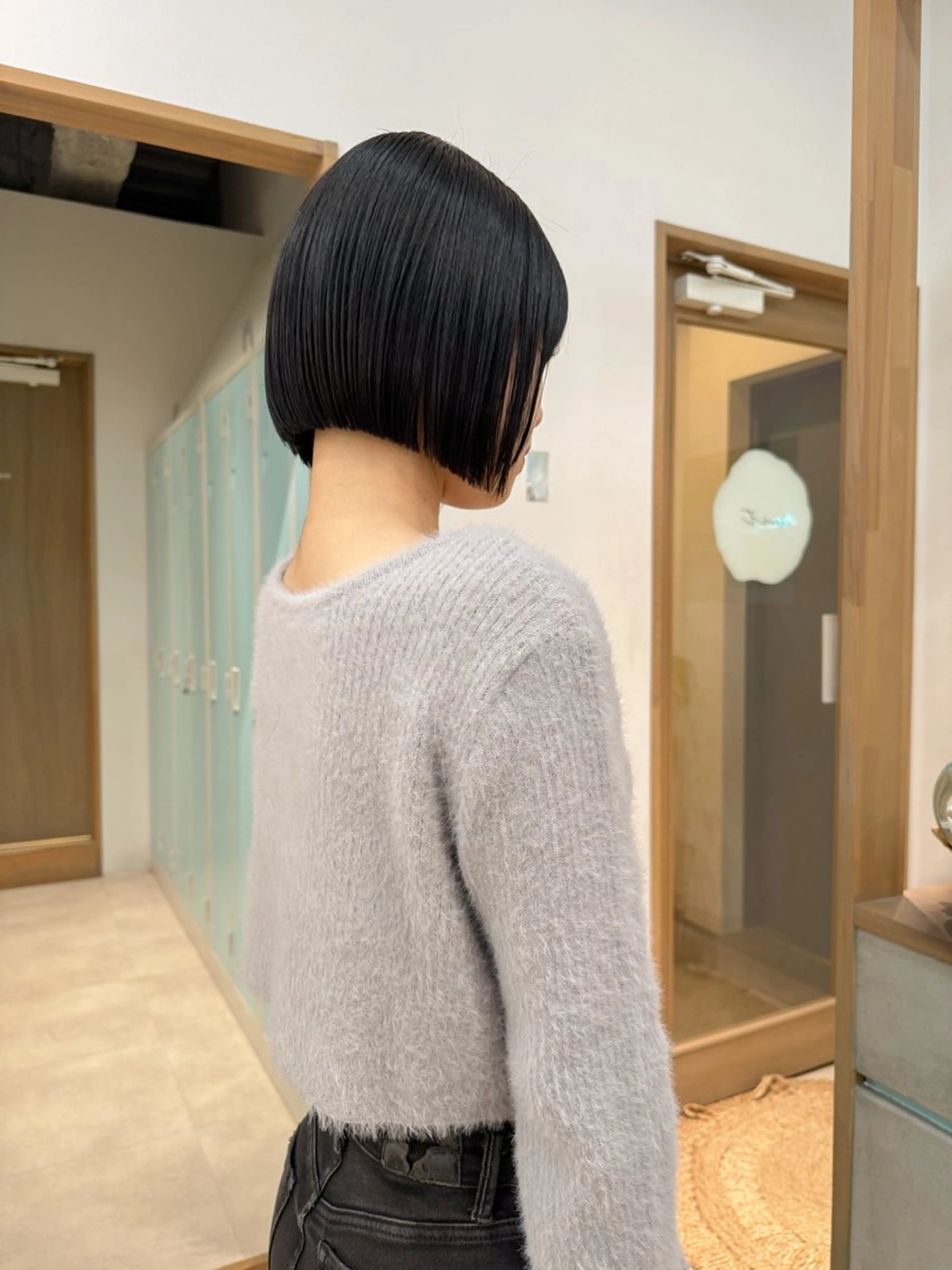 ミディアム ボブ カット ヘアカラー トリートメント aco/名古屋.栄 ボブ/透明感カラーのヘアスタイル